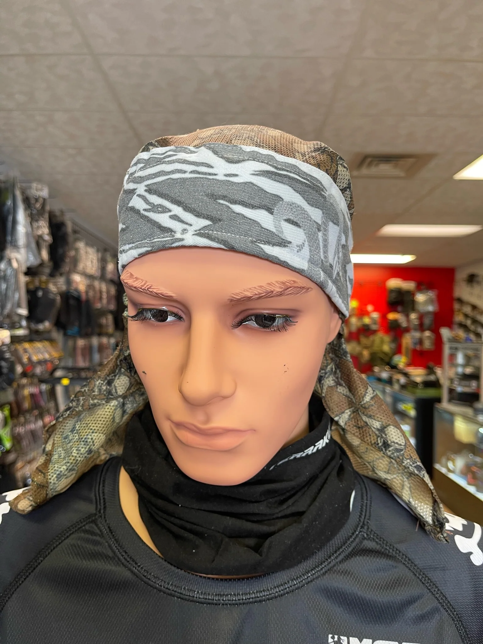 Used HK Army Hostilewear Headwrap - Grey Snakes/Forest Mesh - Image 3