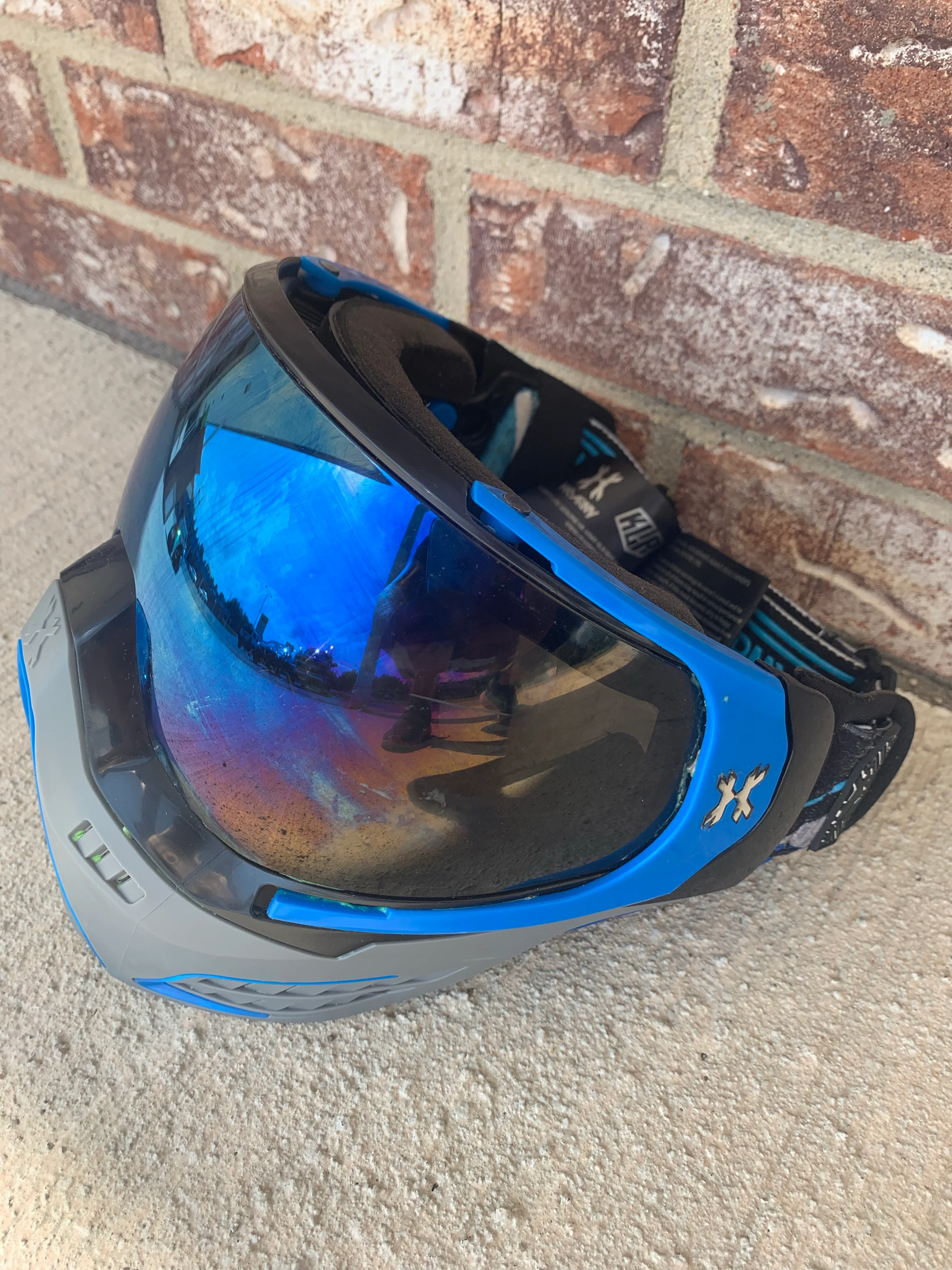 Used HK Army KLR Paintball Mask- Blue/Grey - Image 2