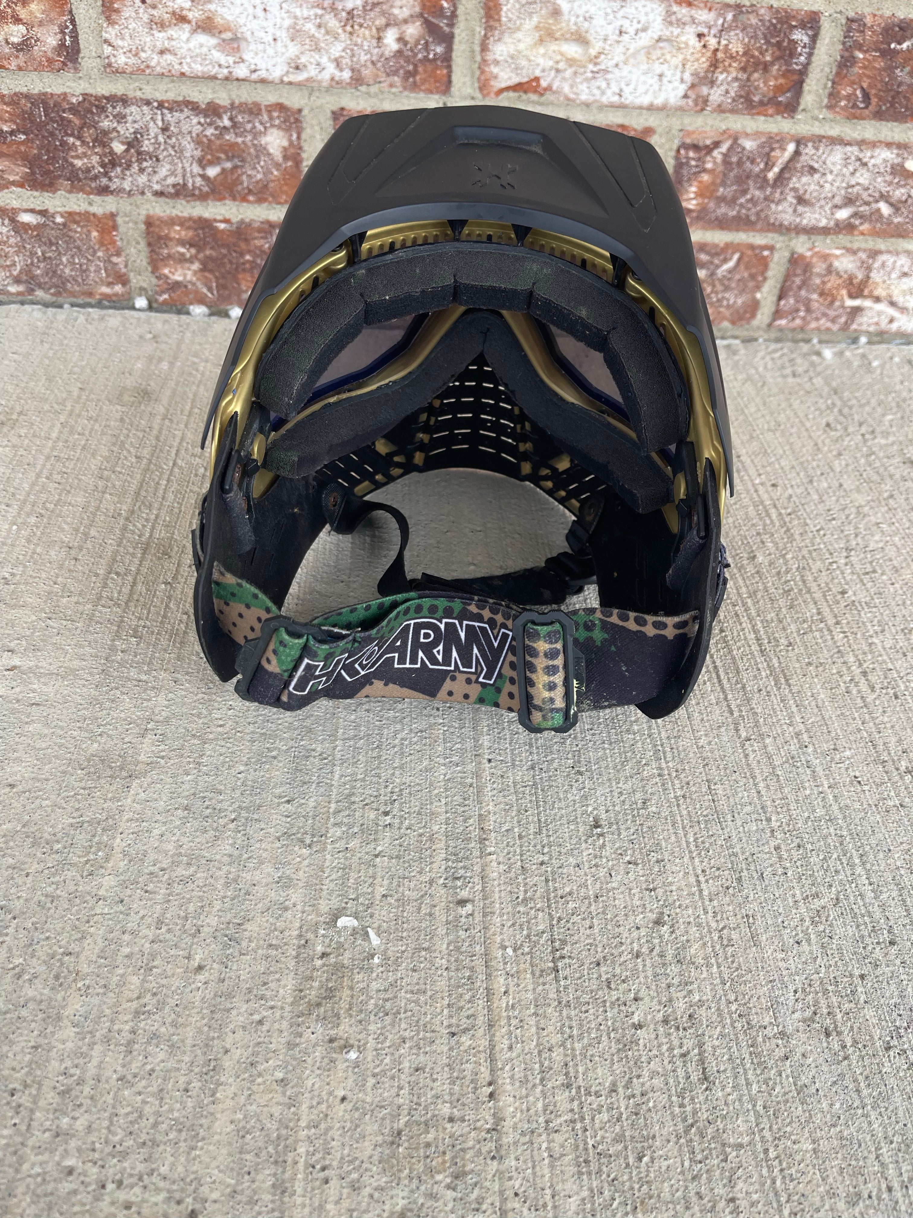 Used HK Army KLR Paintball Mask- Metallic Gold w/ Fusion Lens - Image 2