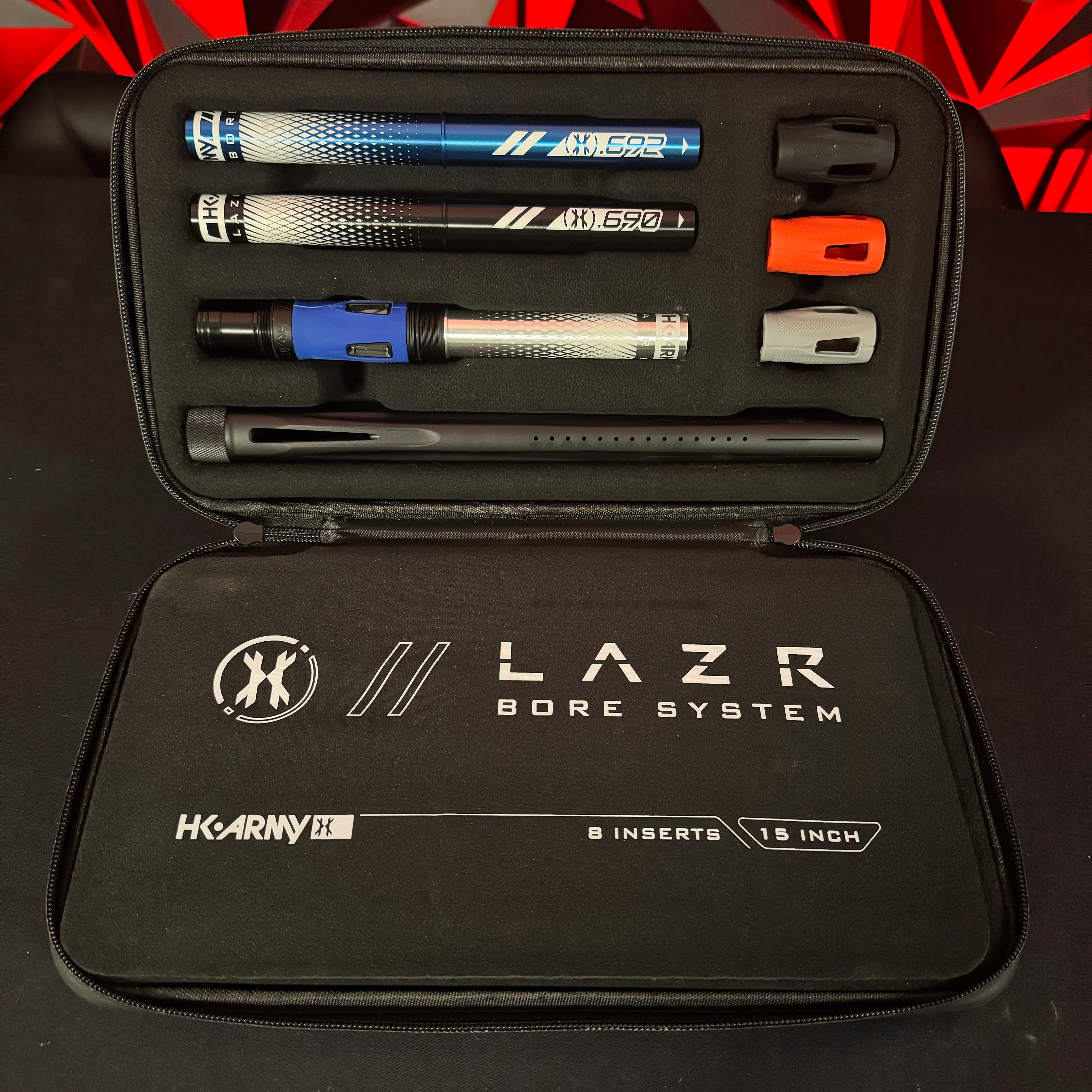 Used HK Army LAZR Barrel Kit - Dust Black - Autococker Threaded - Colored Inserts