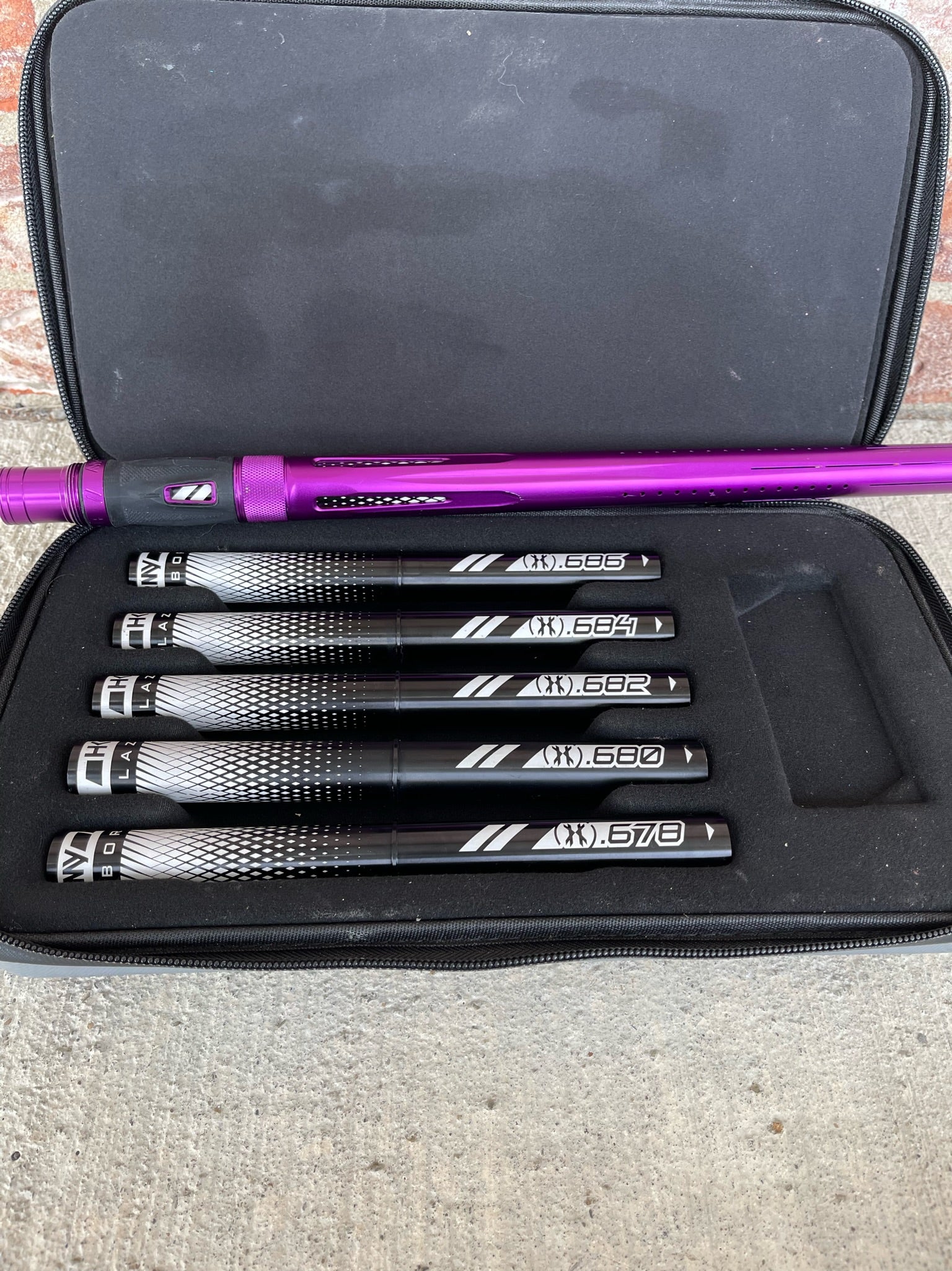 Used HK Army LAZR Barrel Kit - Dust Purple- Black Inserts - Autococker Thread - Image 3