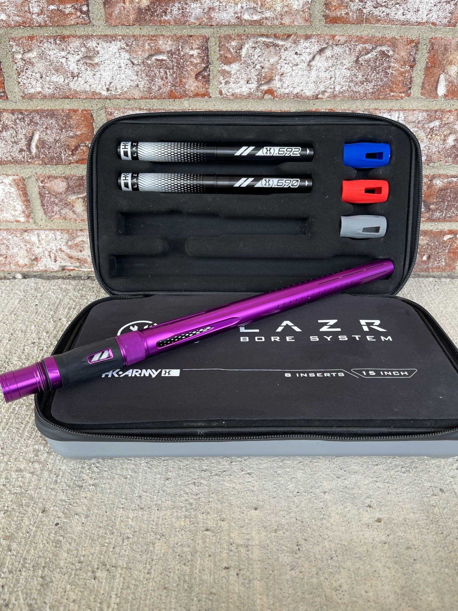 Used HK Army LAZR Barrel Kit - Dust Purple- Black Inserts - Autococker Thread - Image 4