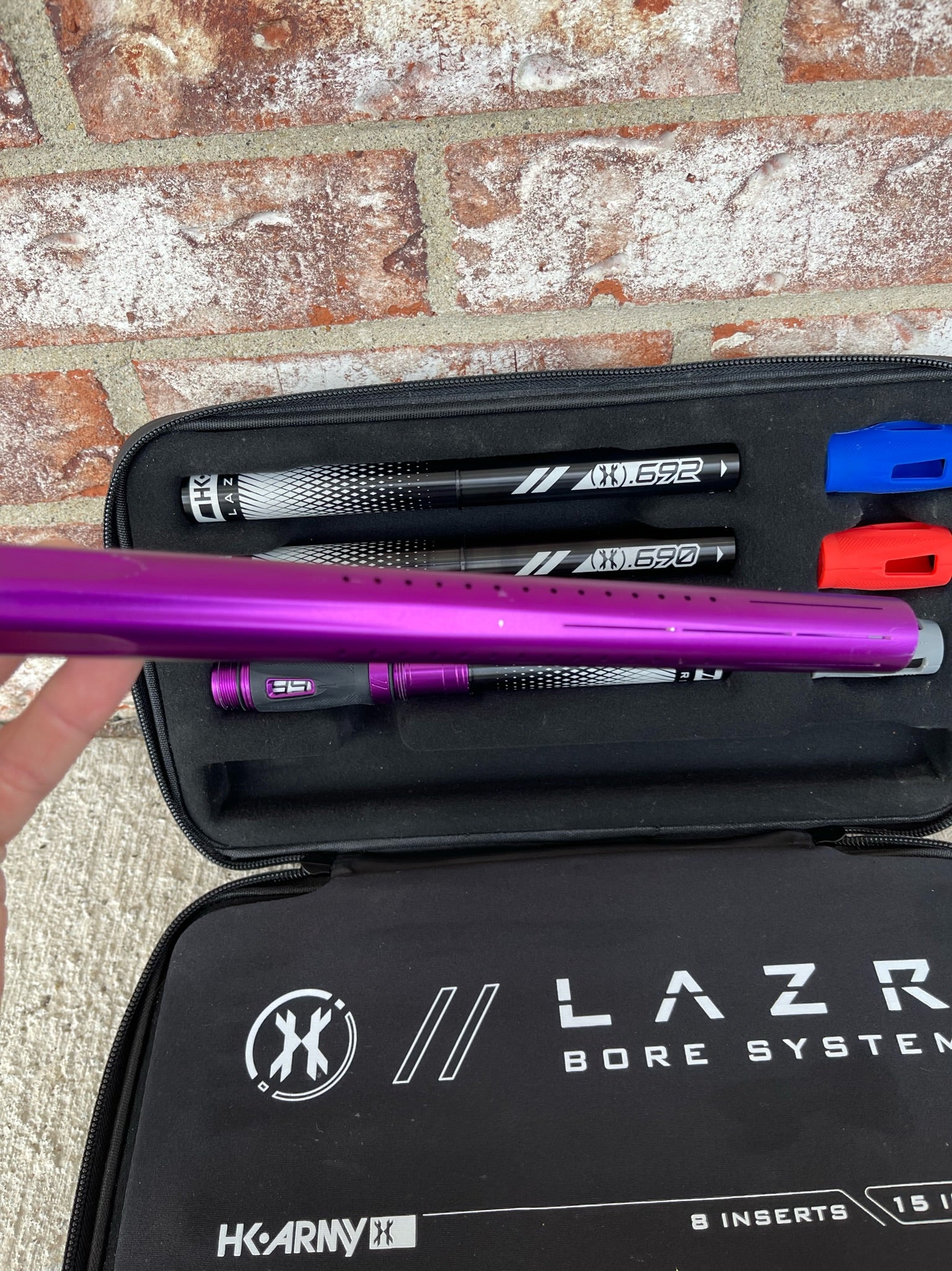 Used HK Army LAZR Barrel Kit - Dust Purple- Black Inserts - Autococker Thread - Image 8