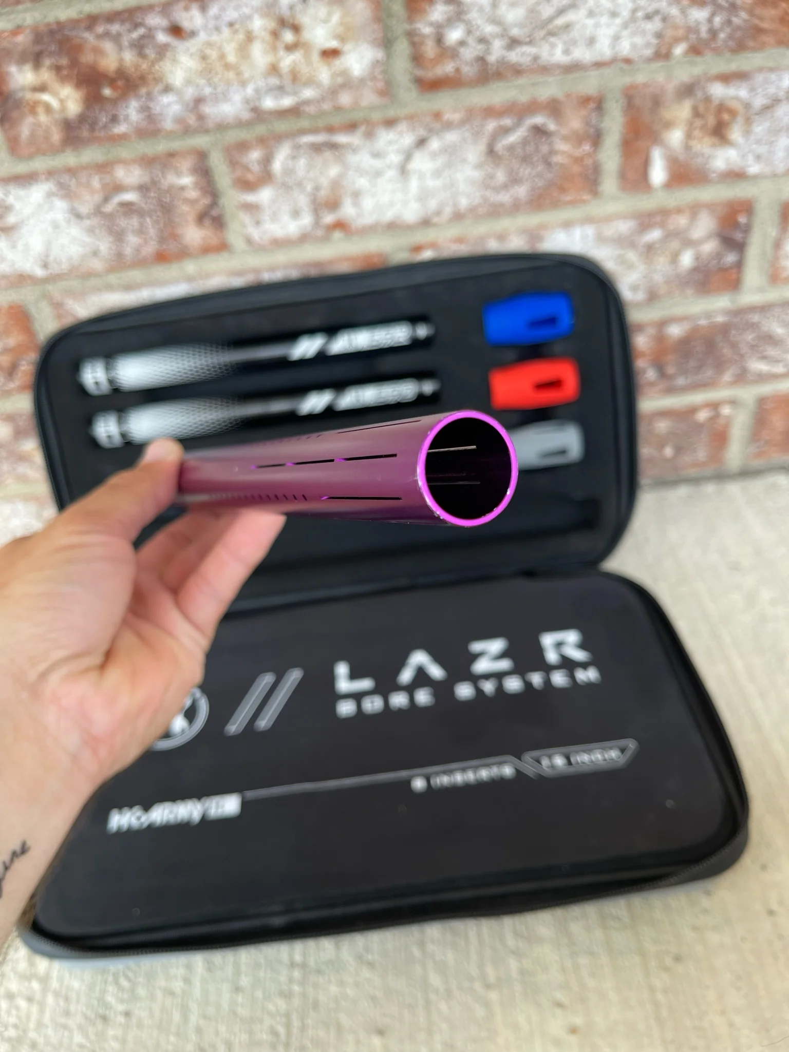 Used HK Army LAZR Barrel Kit - Dust Purple- Black Inserts - Autococker Thread - Image 9