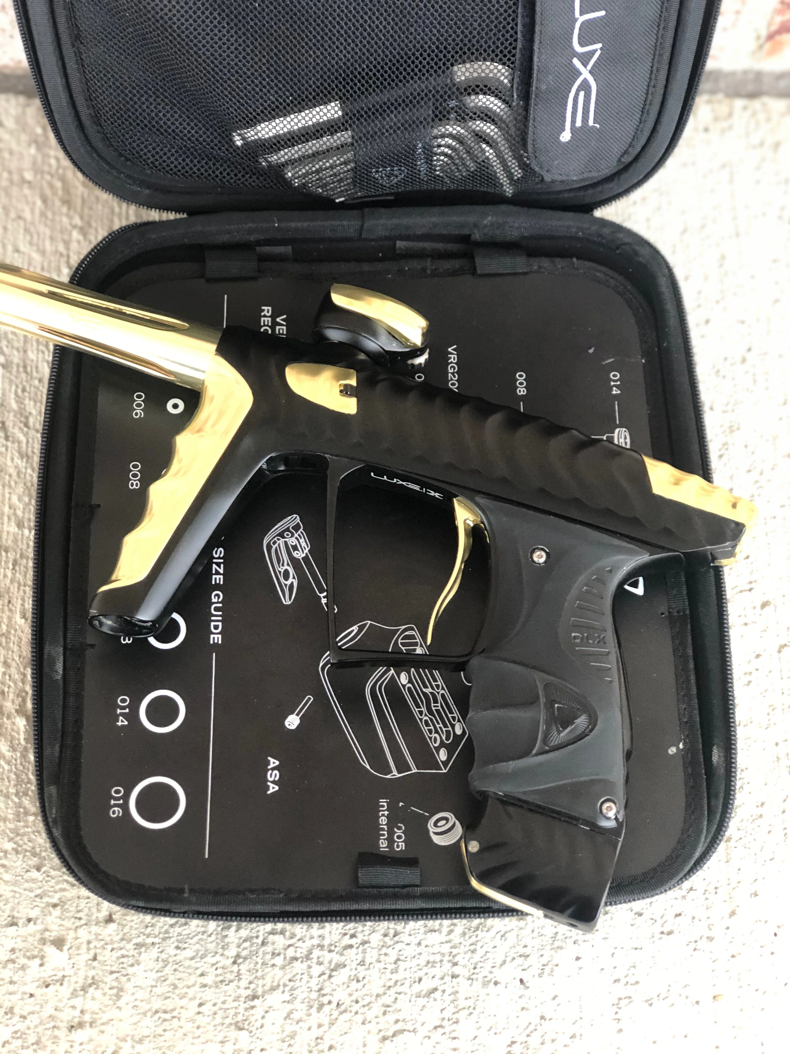 Used HK Army Luxe X Paintball Gun - Dust Black/Gold - Image 4