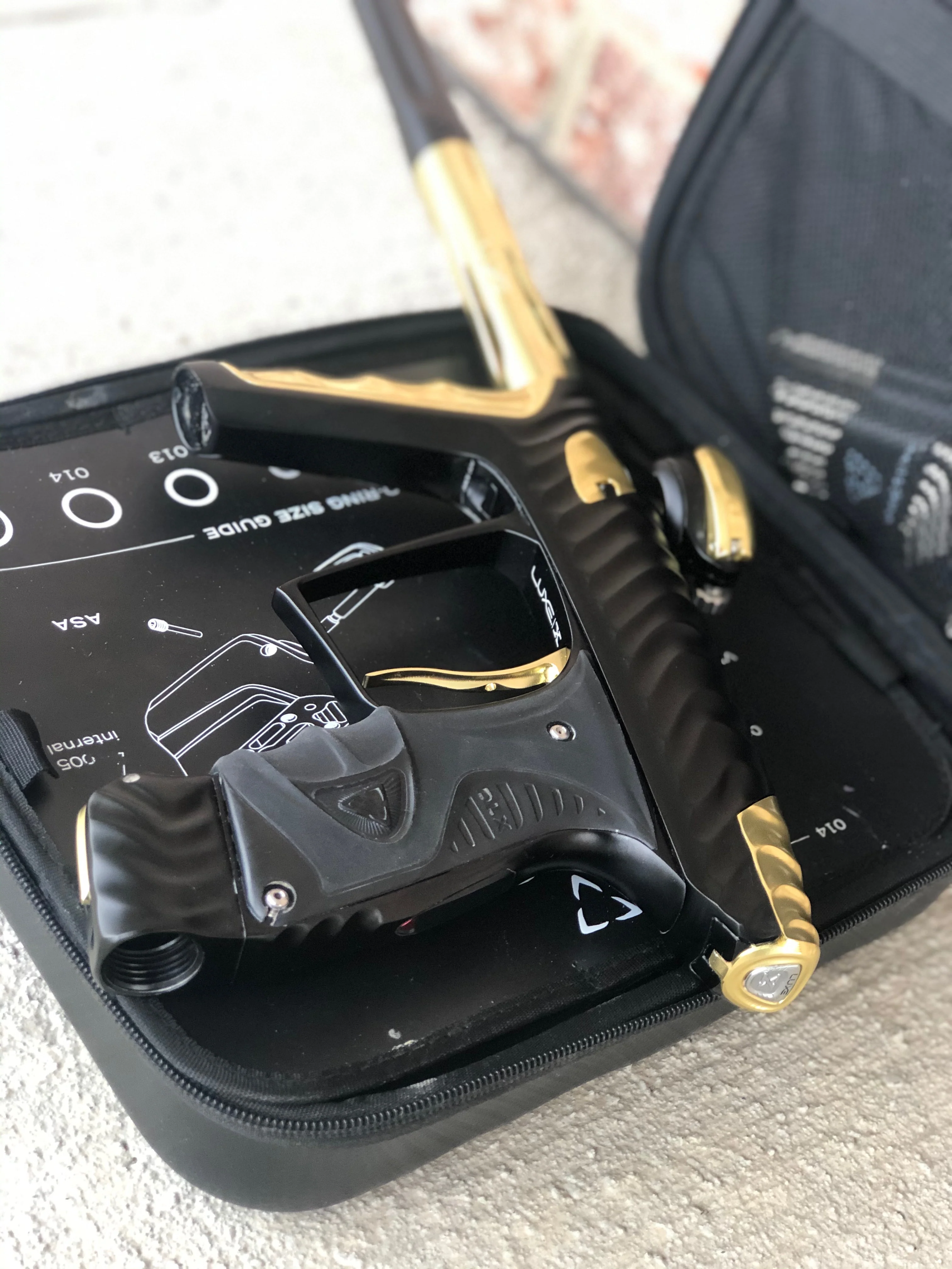 Used HK Army Luxe X Paintball Gun - Dust Black/Gold - Image 6