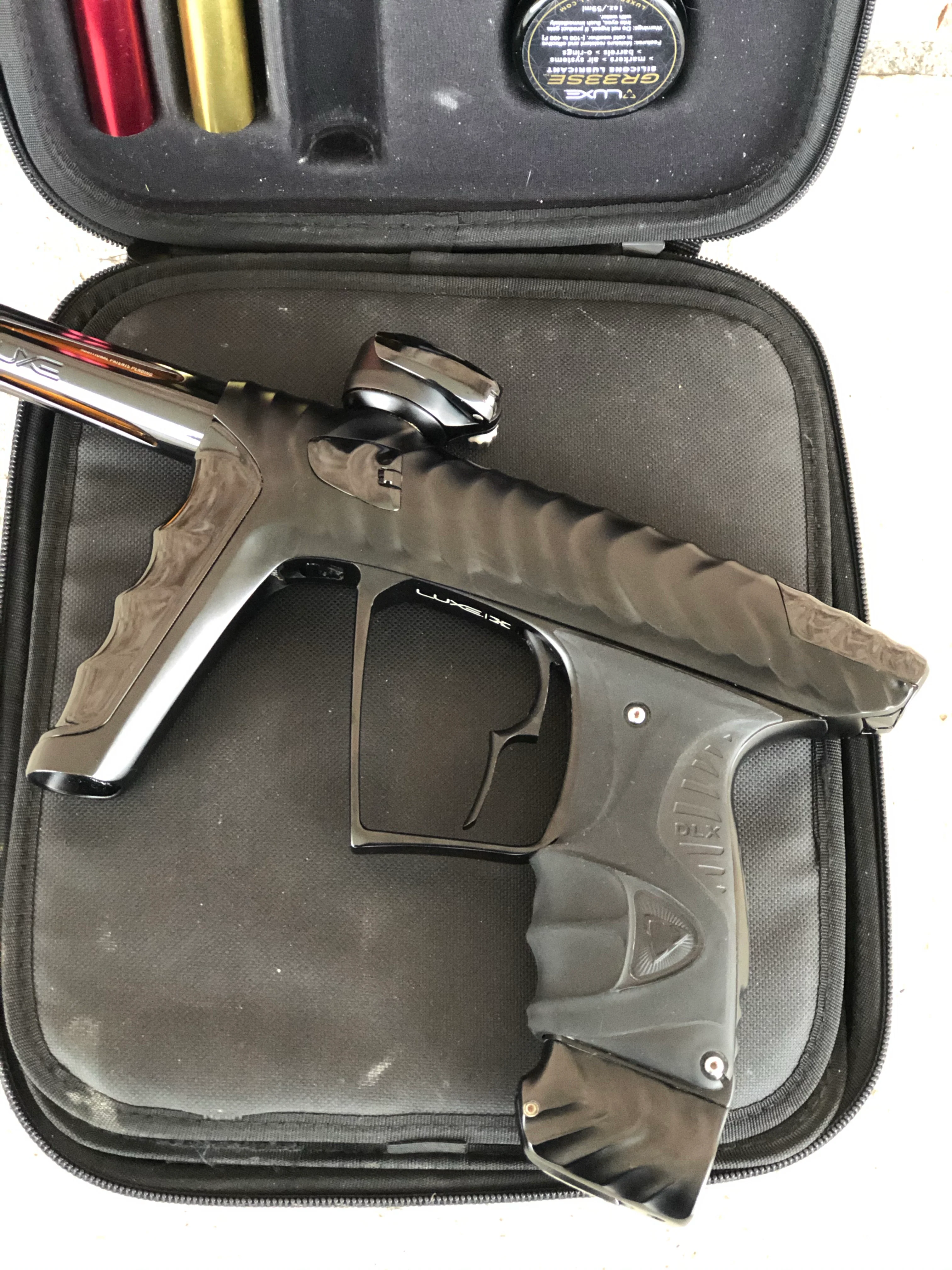 Used HK Army Luxe X Paintball Gun - Dust Black w/ Infamous Trigger and Silencio Tip - Image 2