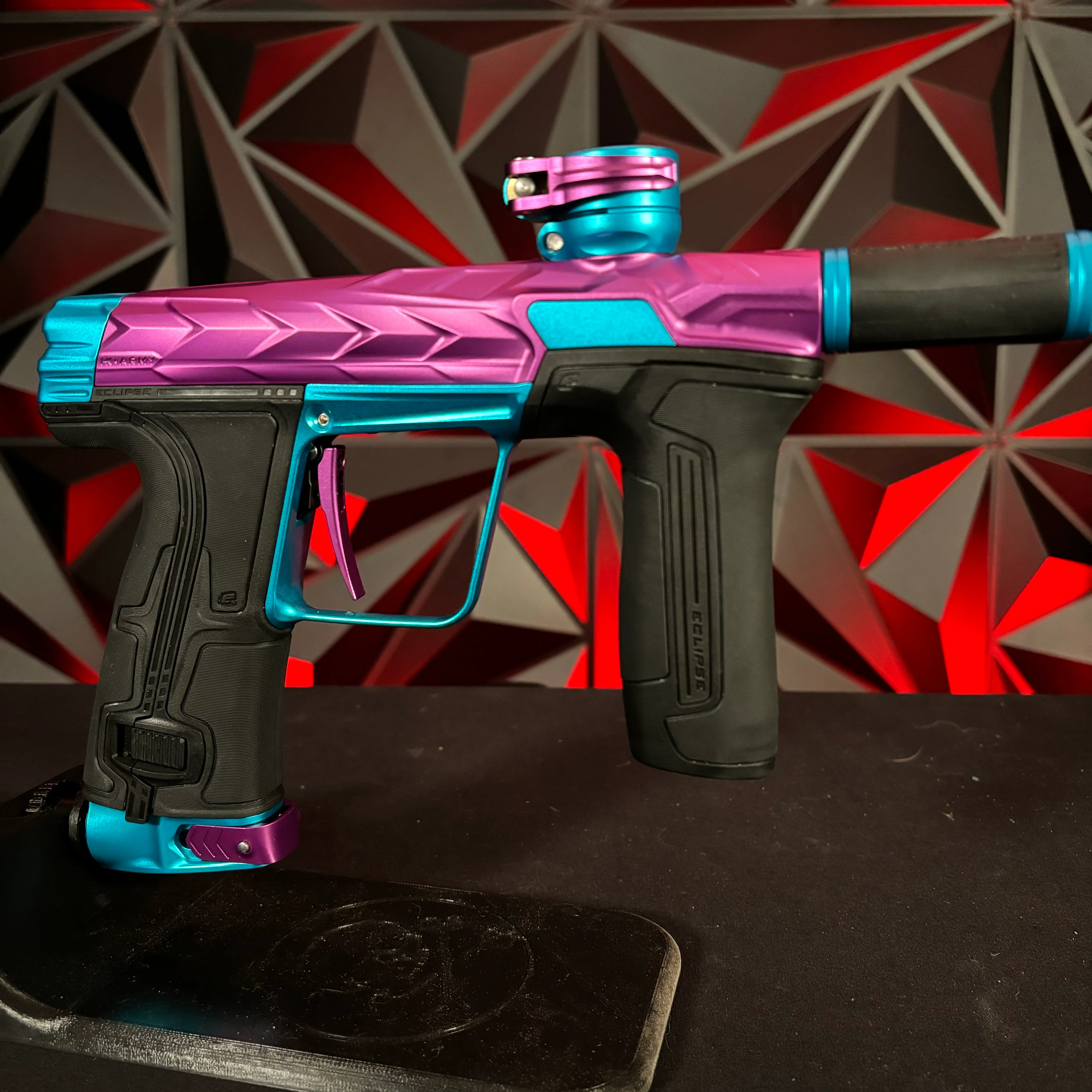 Used HK Army/Planet Eclipse CS3 Fossil Paintball Gun - Amp (Purple/Teal) - Image 4