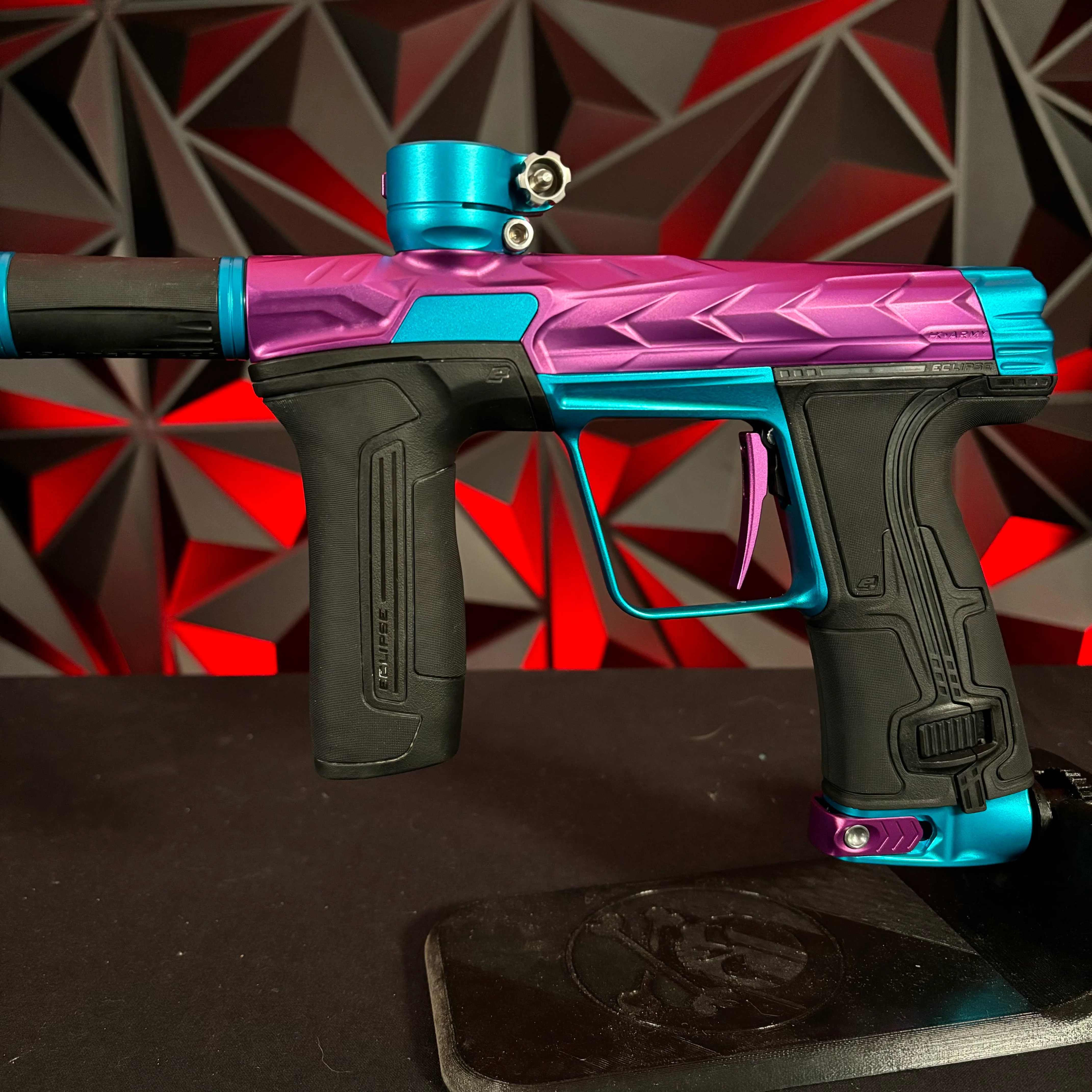 Used HK Army/Planet Eclipse CS3 Fossil Paintball Gun - Amp (Purple/Teal) - Image 5