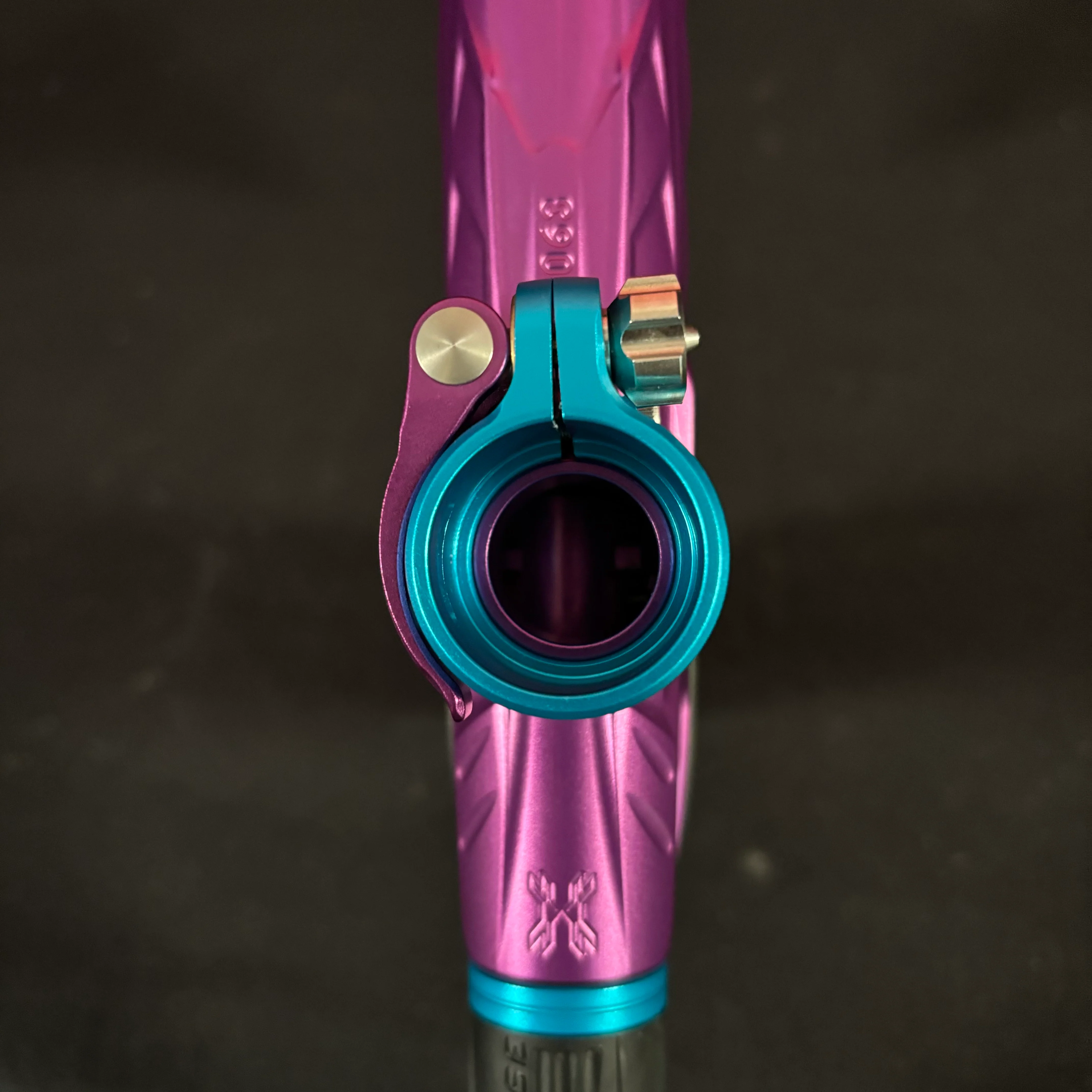 Used HK Army/Planet Eclipse CS3 Fossil Paintball Gun - Amp (Purple/Teal) - Image 9