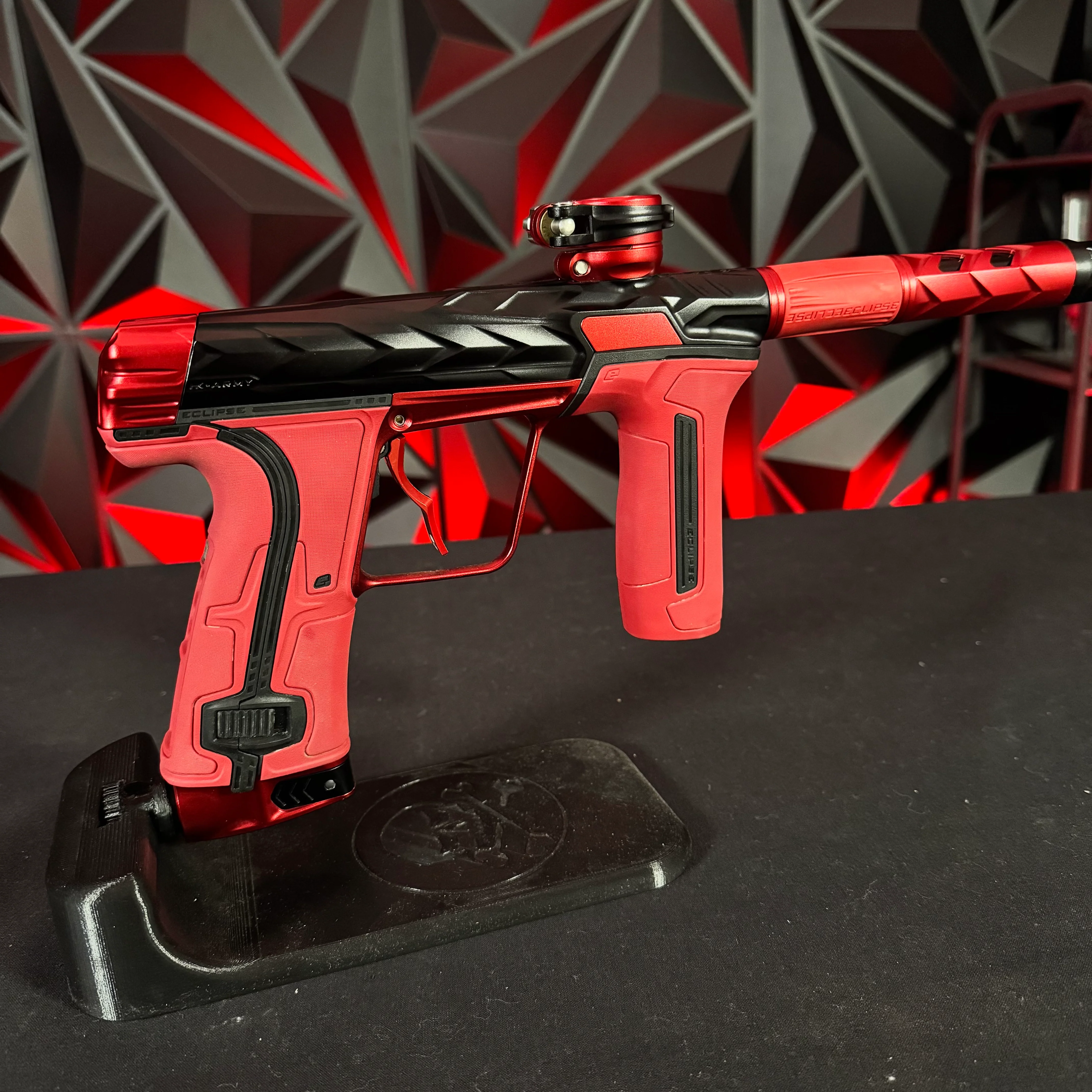 Used HK Army/Planet Eclipse CS3 Fossil Paintball Gun - Black/Red w/Infamous Deuce Trigger - Image 2