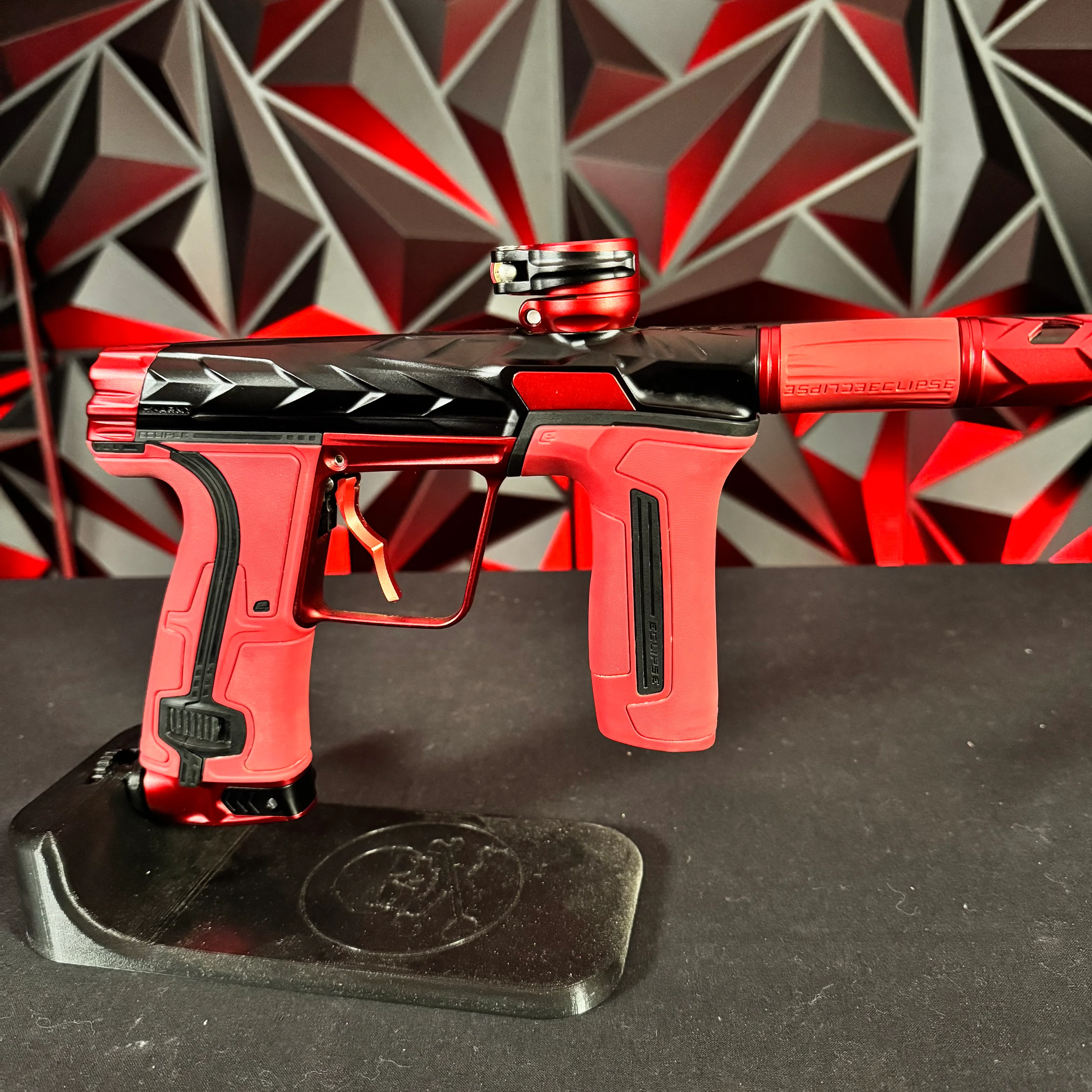 Used HK Army/Planet Eclipse CS3 Fossil Paintball Gun - Black/Red w/Infamous Deuce Trigger - Image 4