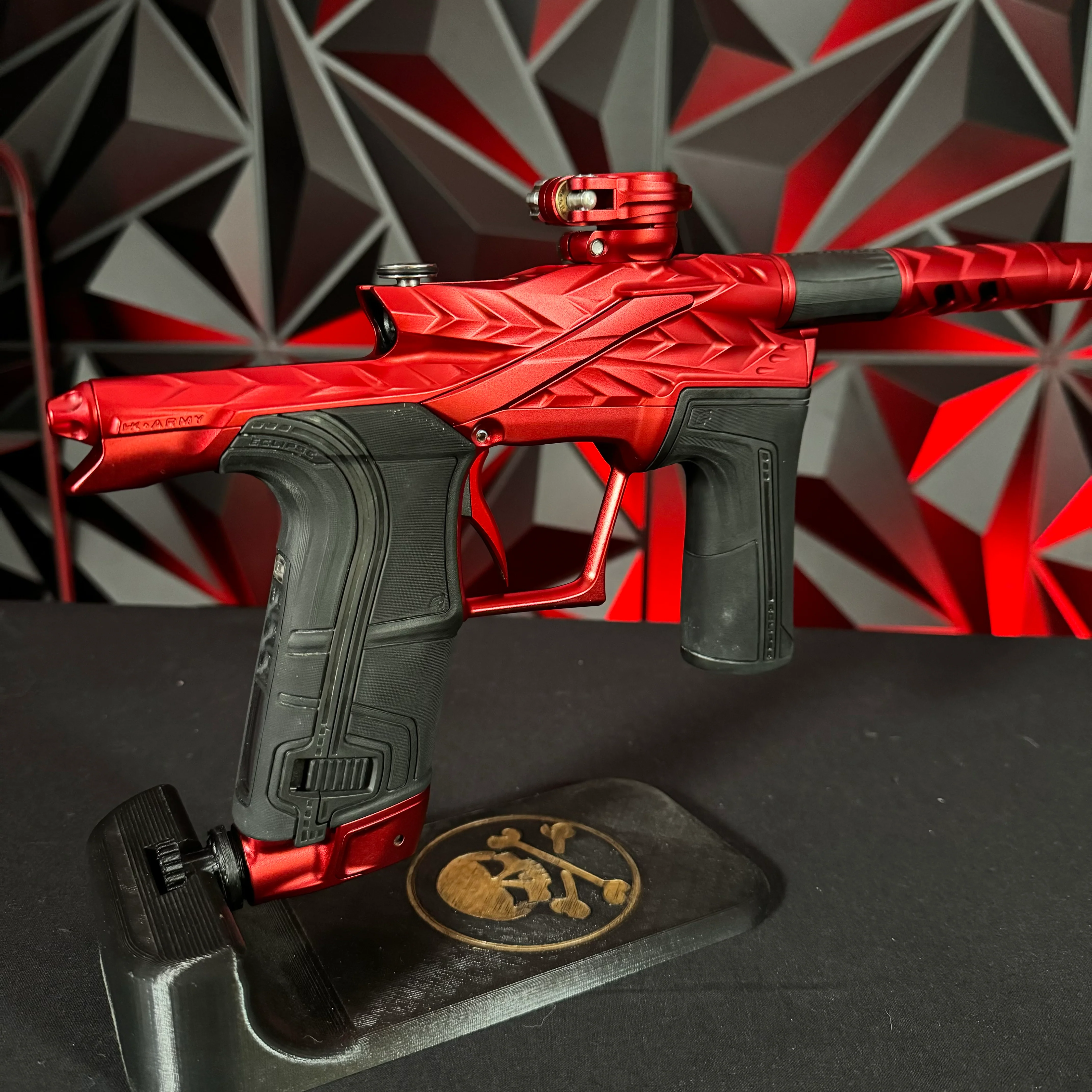 Used HK Army/Planet Eclipse LV2 Fossil Paintball Gun - Dust Red w/ Scythe Trigger - Image 2