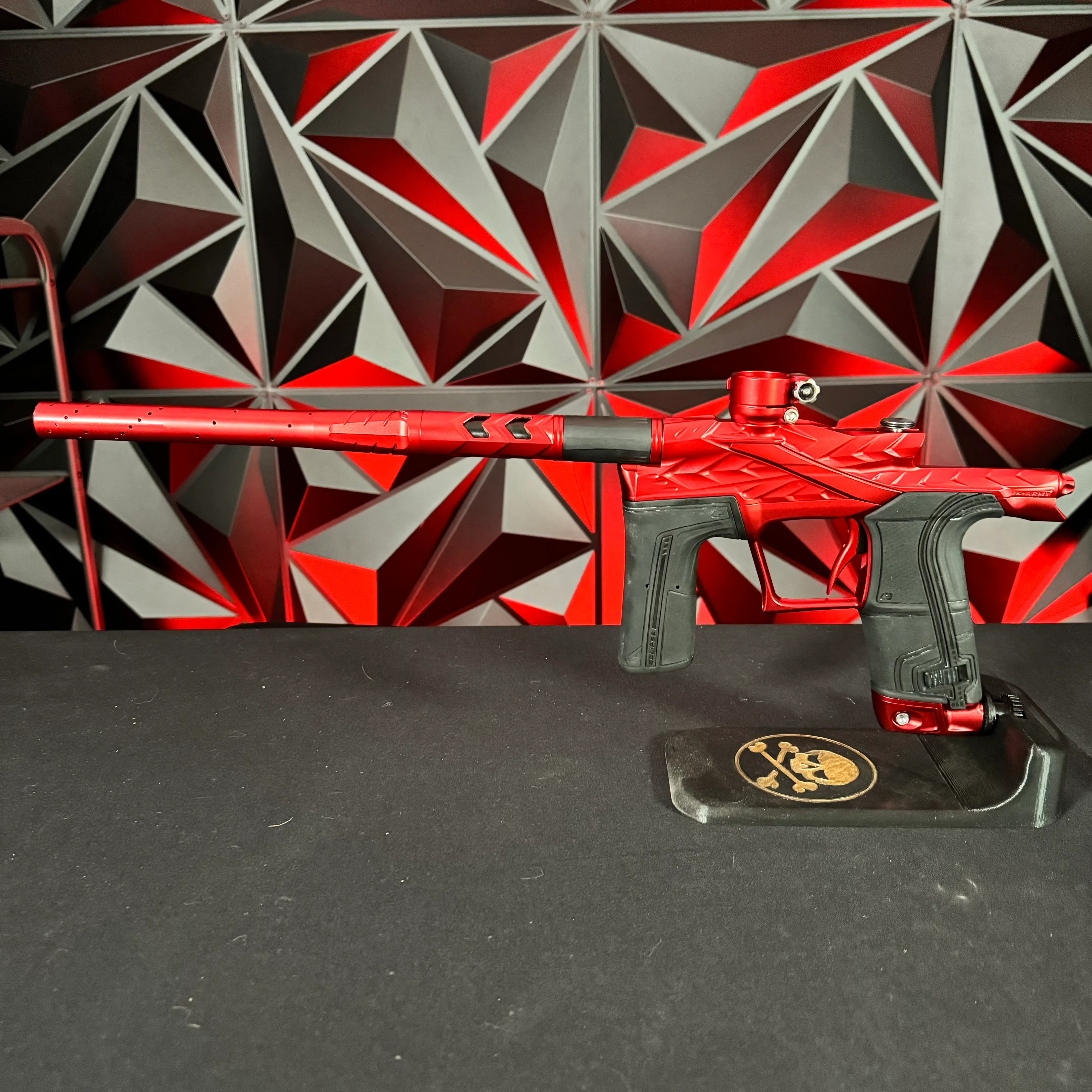 Used HK Army/Planet Eclipse LV2 Fossil Paintball Gun - Dust Red w/ Scythe Trigger - Image 6