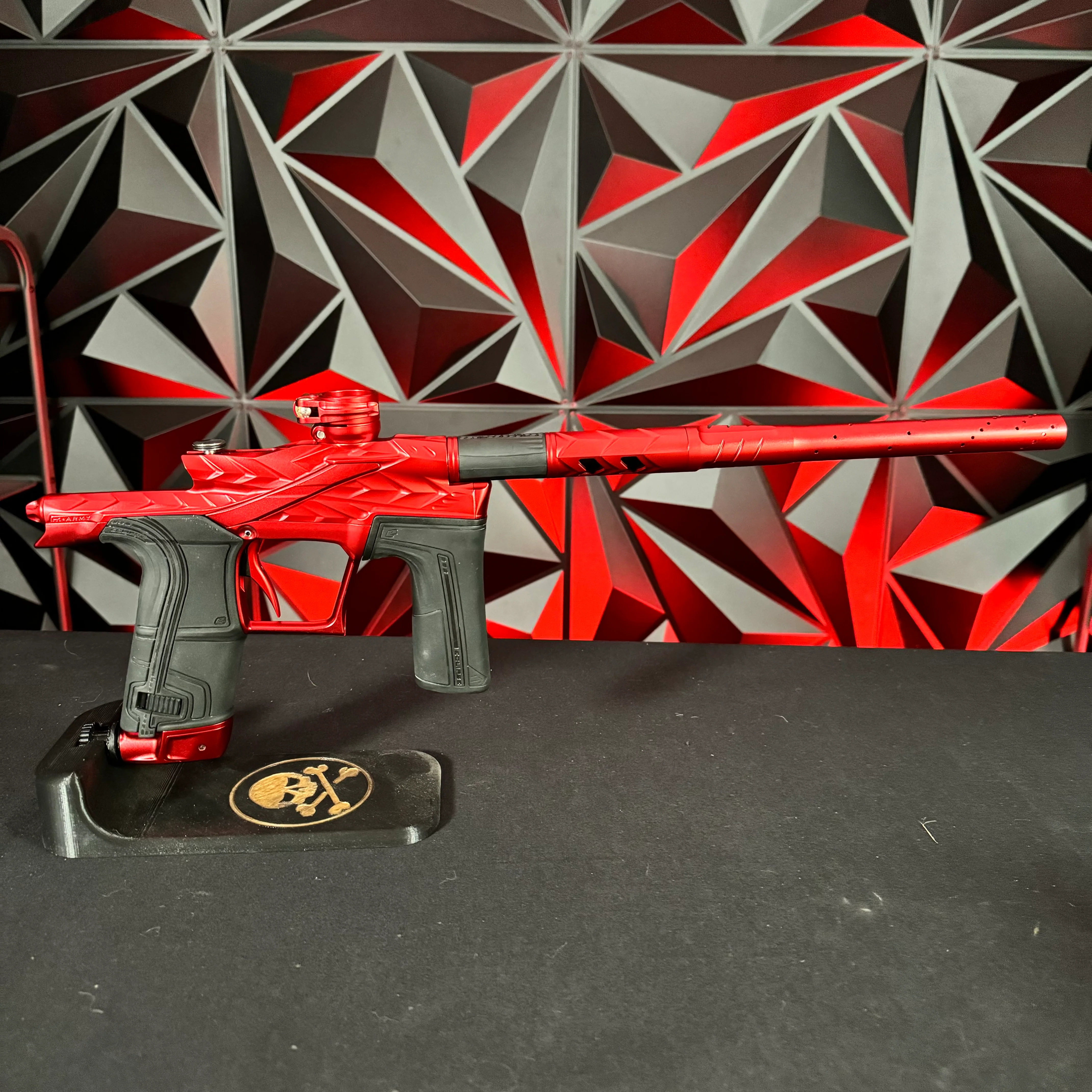 Used HK Army/Planet Eclipse LV2 Fossil Paintball Gun - Dust Red w/ Scythe Trigger - Image 7