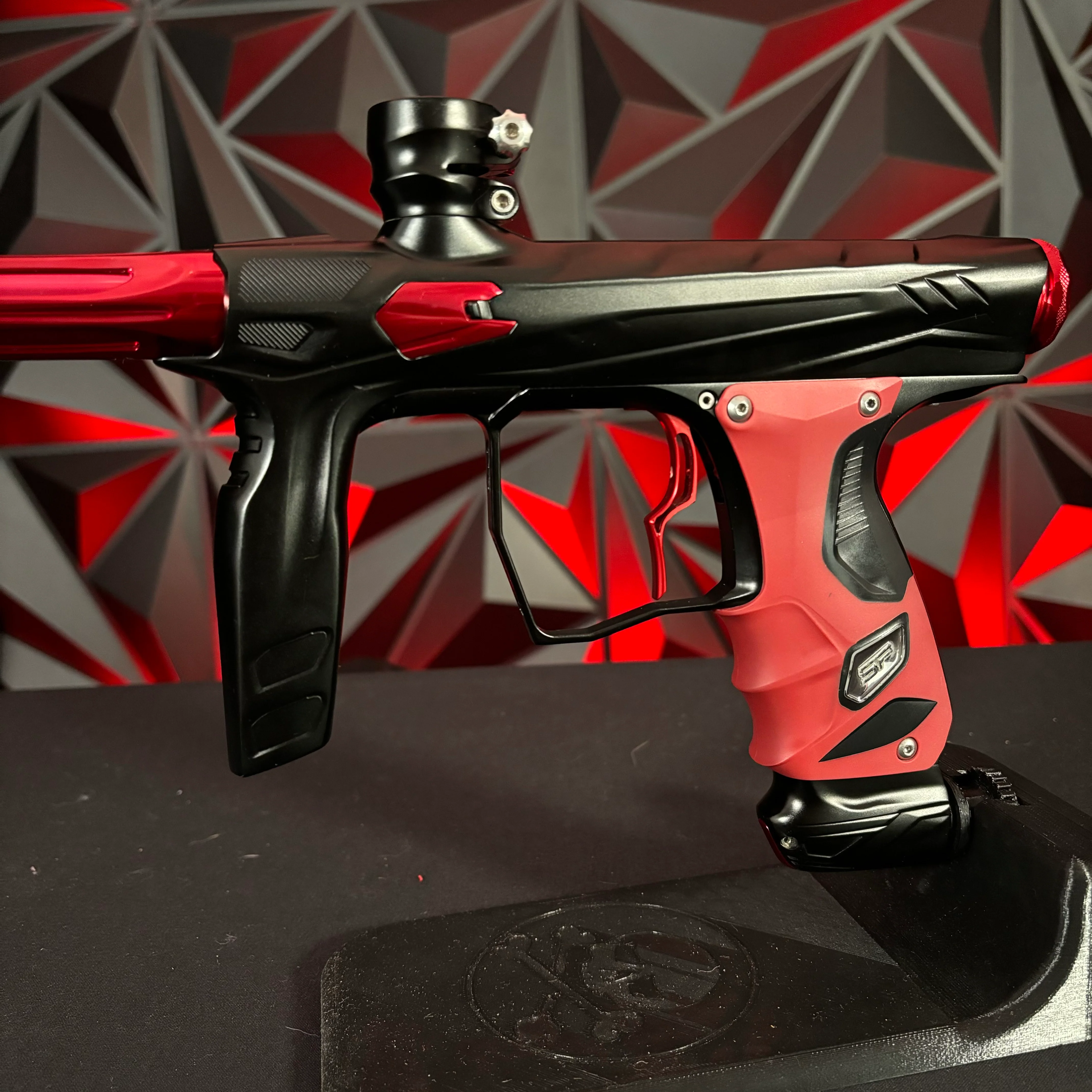 Used HK Army Shocker Amp Paintball Gun - Black/Red w/Infamous Deuce Trigger - Image 4