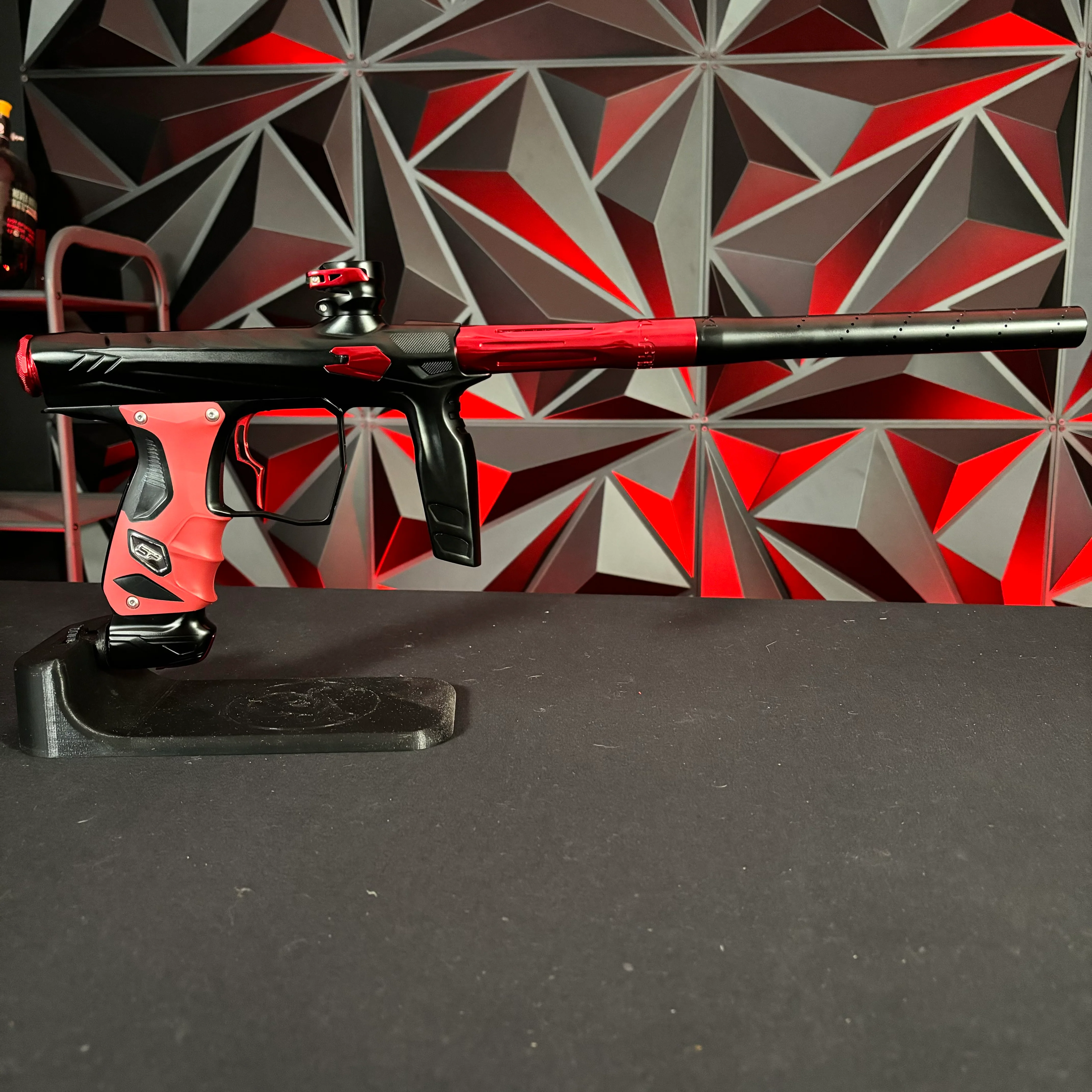Used HK Army Shocker Amp Paintball Gun - Black/Red w/Infamous Deuce Trigger - Image 5