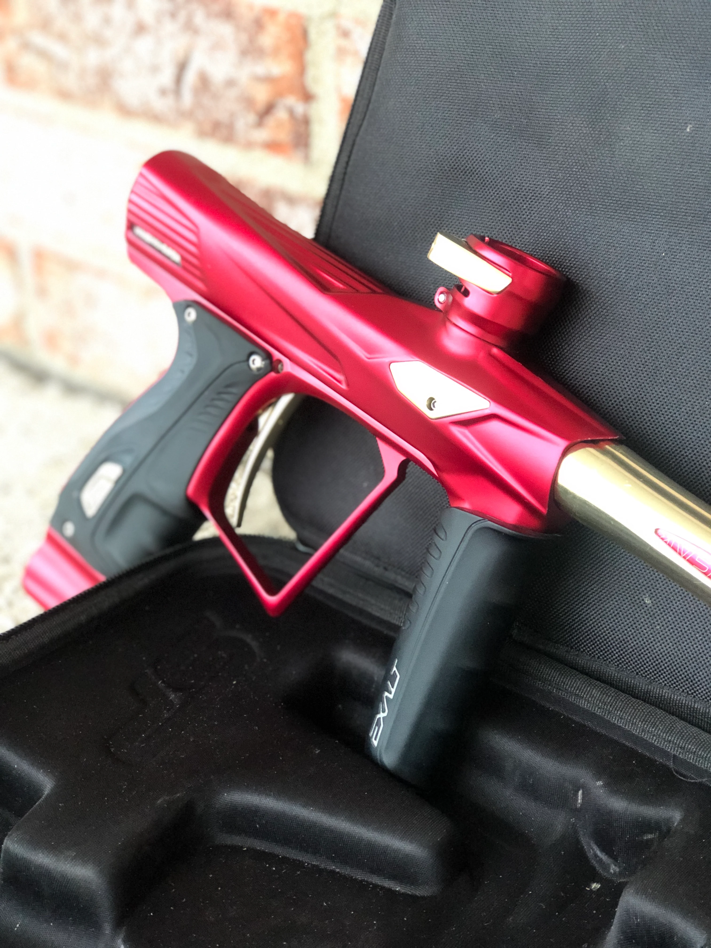 Used HK Army Shocker RSX Paintball Marker- Red / Gold - Image 2
