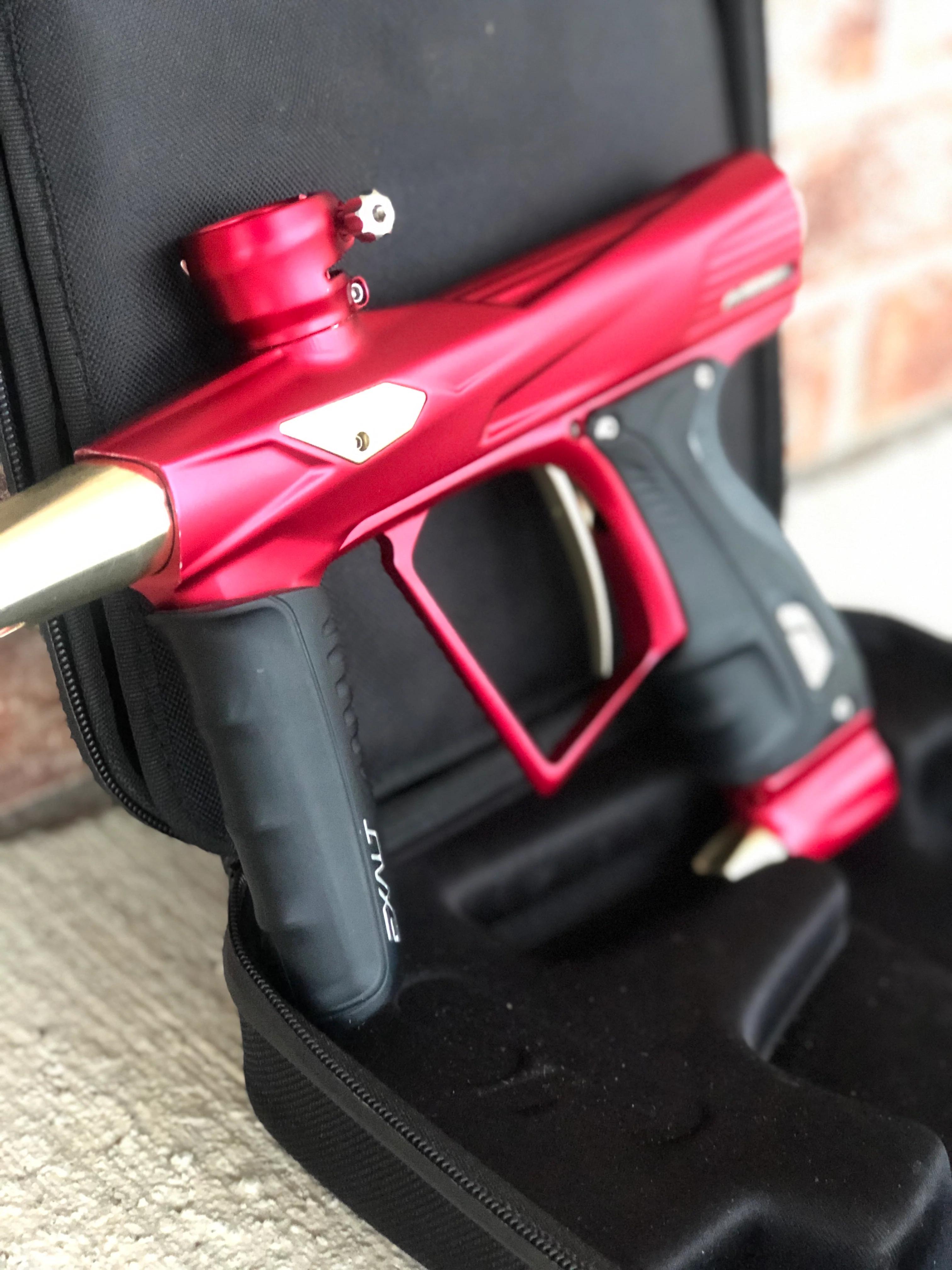 Used HK Army Shocker RSX Paintball Marker- Red / Gold - Image 4