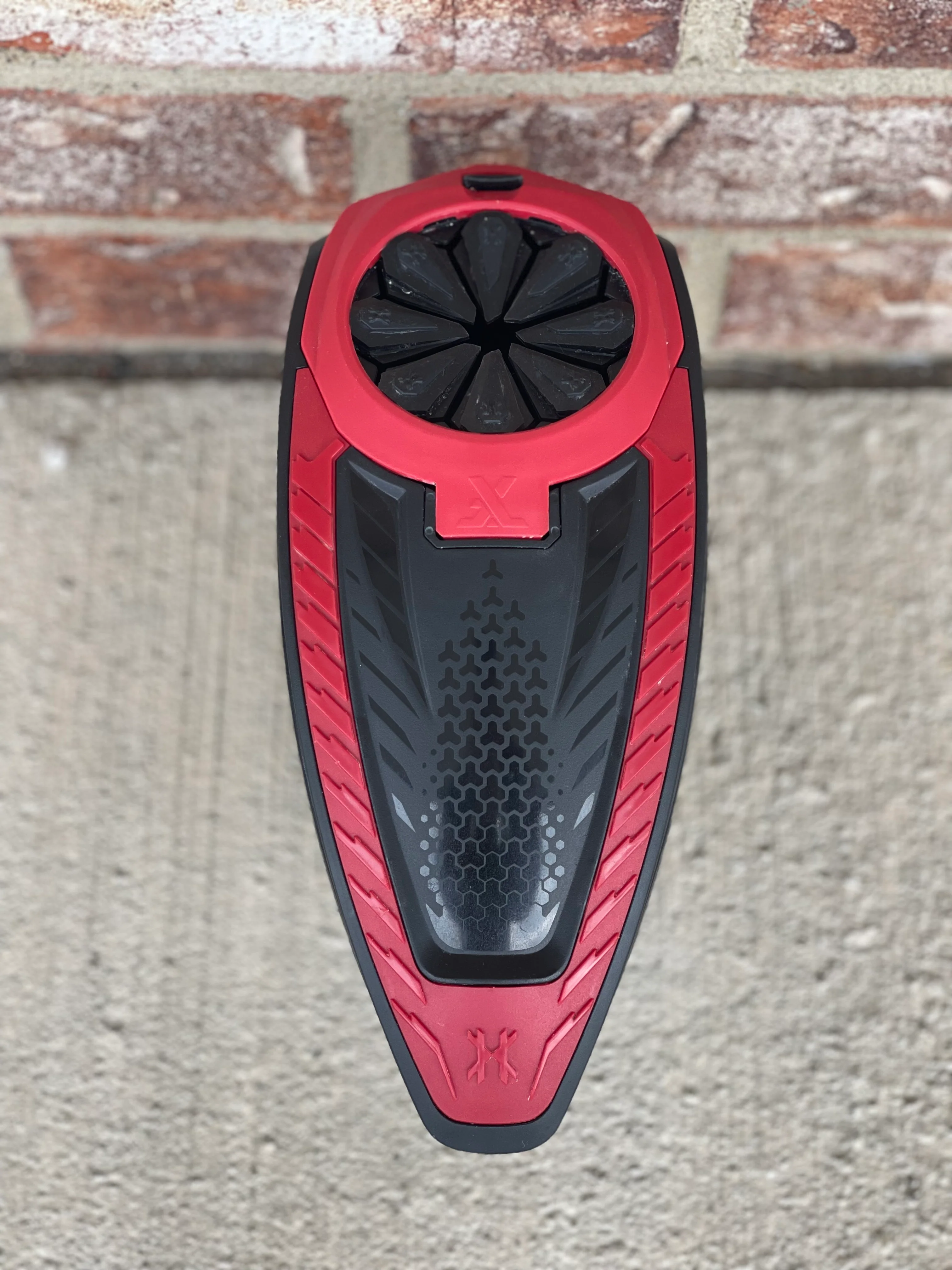 Used HK Army TFX3 Paintball Loader - Black/Red with Rain Lid & Speedfeed - Image 5