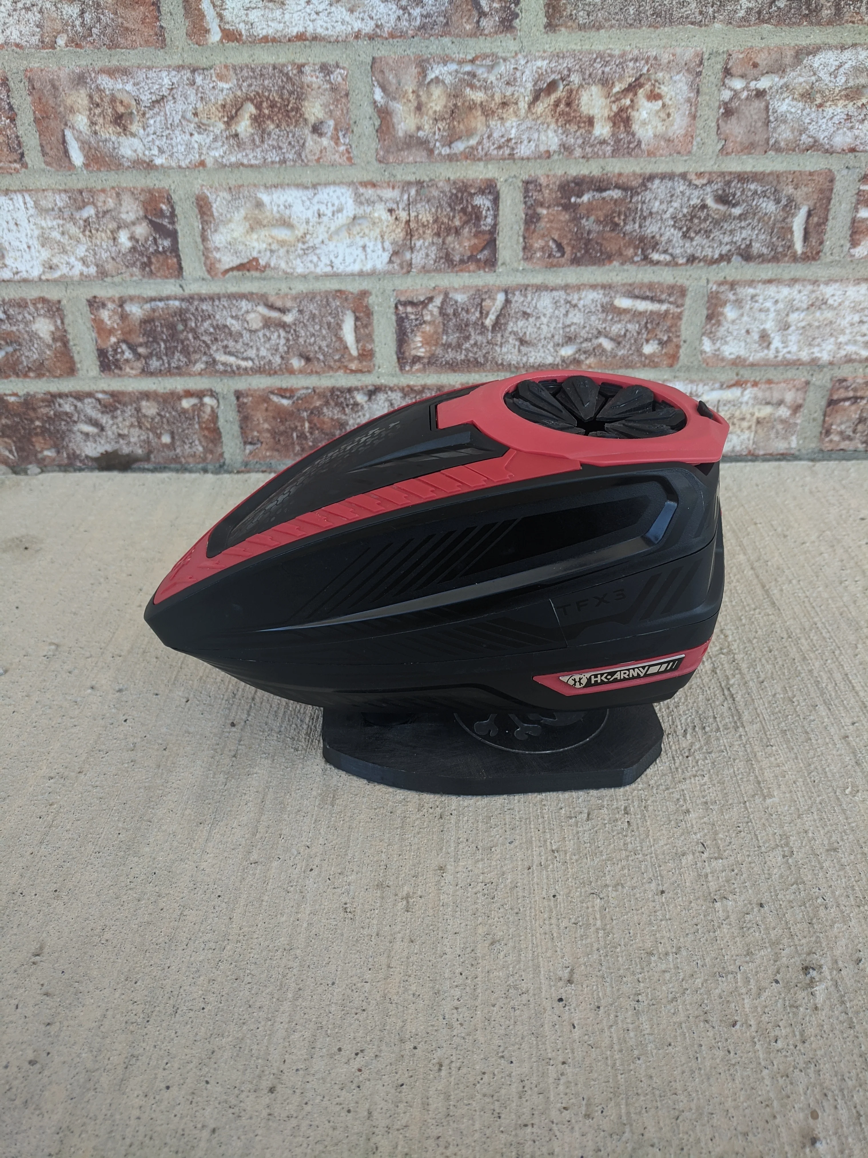 Used HK Army TFX3 Paintball Loader - Black/Red with Speedfeed - Image 2