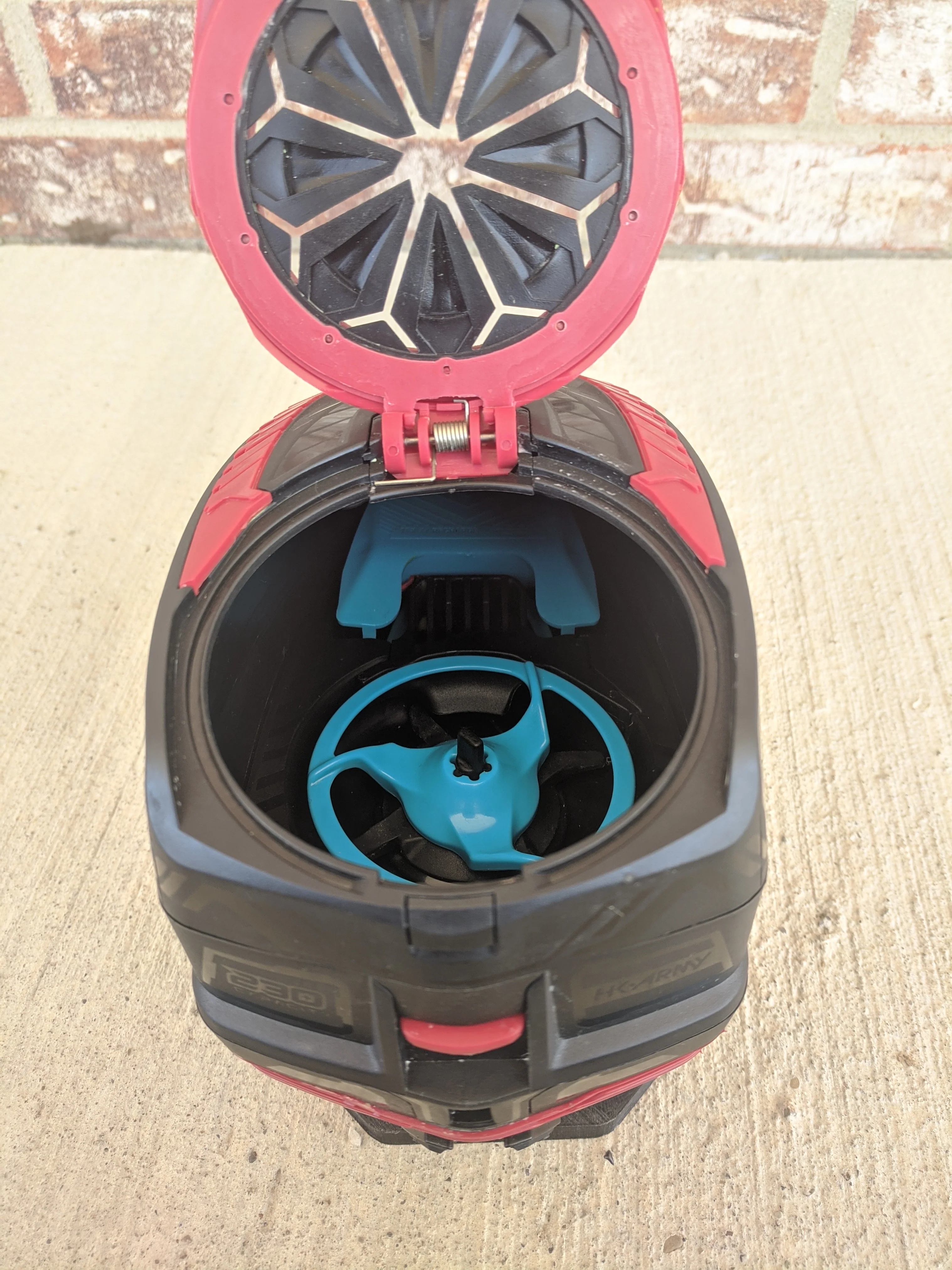 Used HK Army TFX3 Paintball Loader - Black/Red with Speedfeed - Image 3