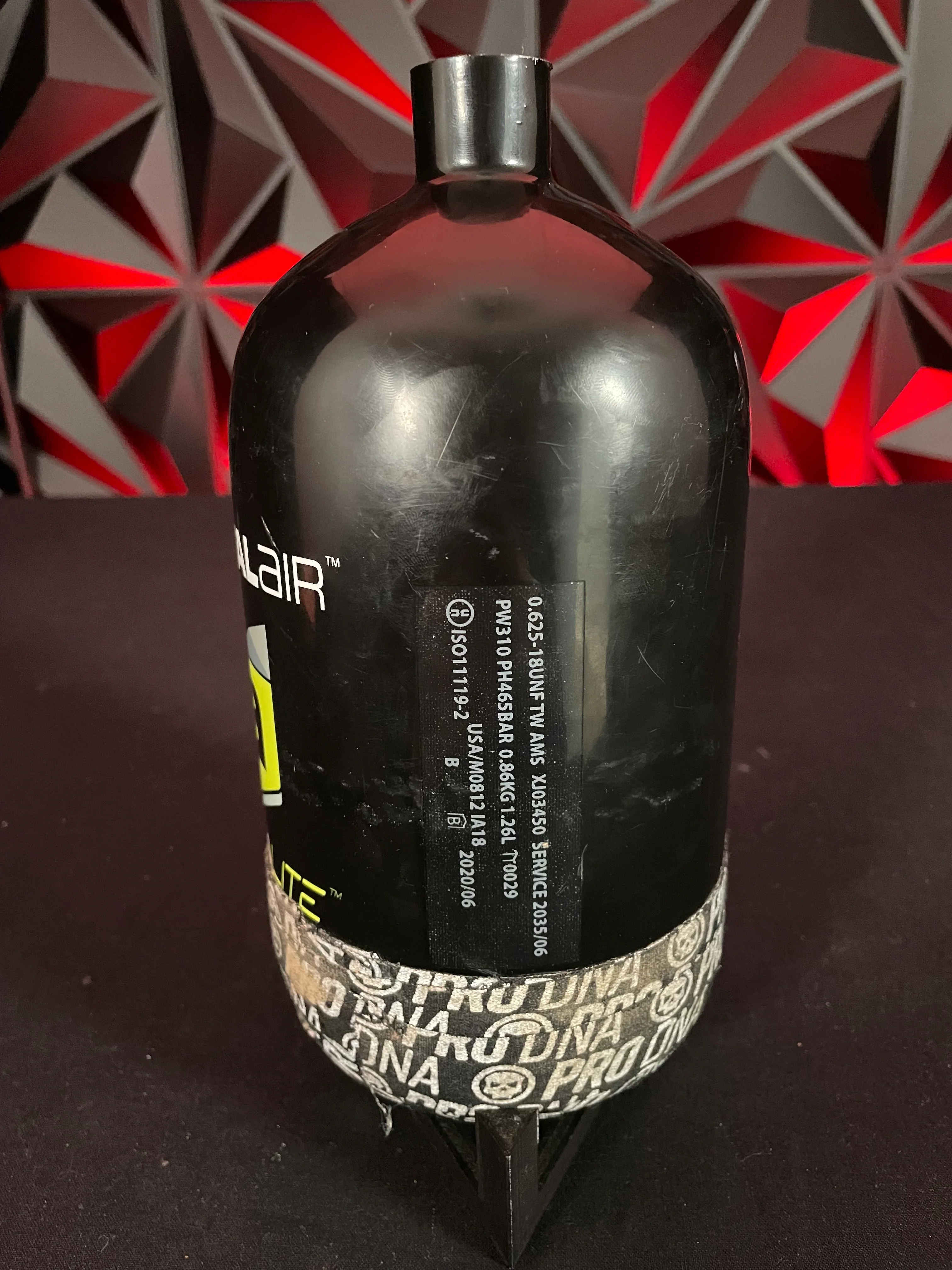 Used Immortal Air 77/4500 (1.26L) Paintball Tank - Black - Bottle Only - Image 2