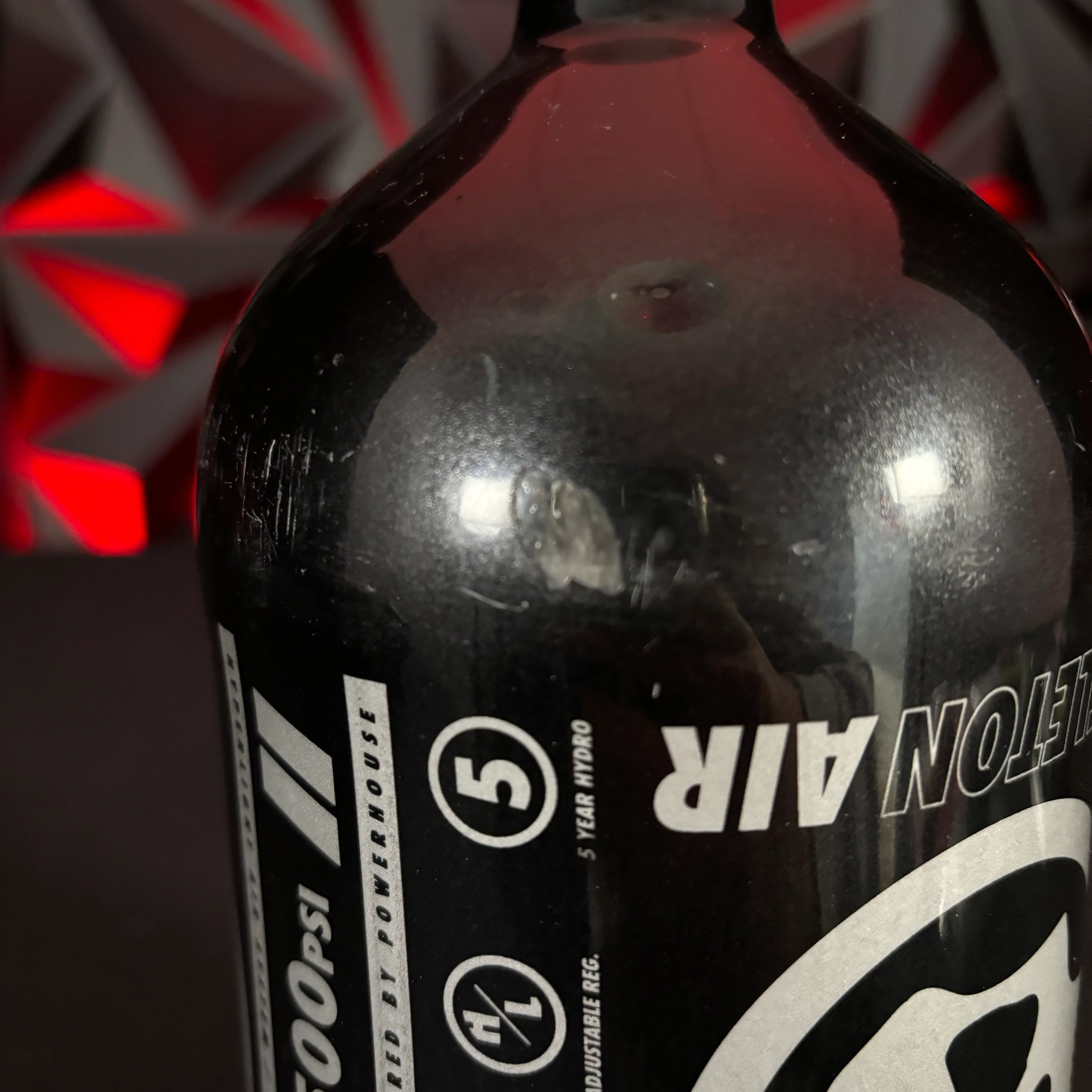Used Infamous 80/4500 "Diamond Series" Paintball Tank - Silver/Black *Bottle Only* - Image 3