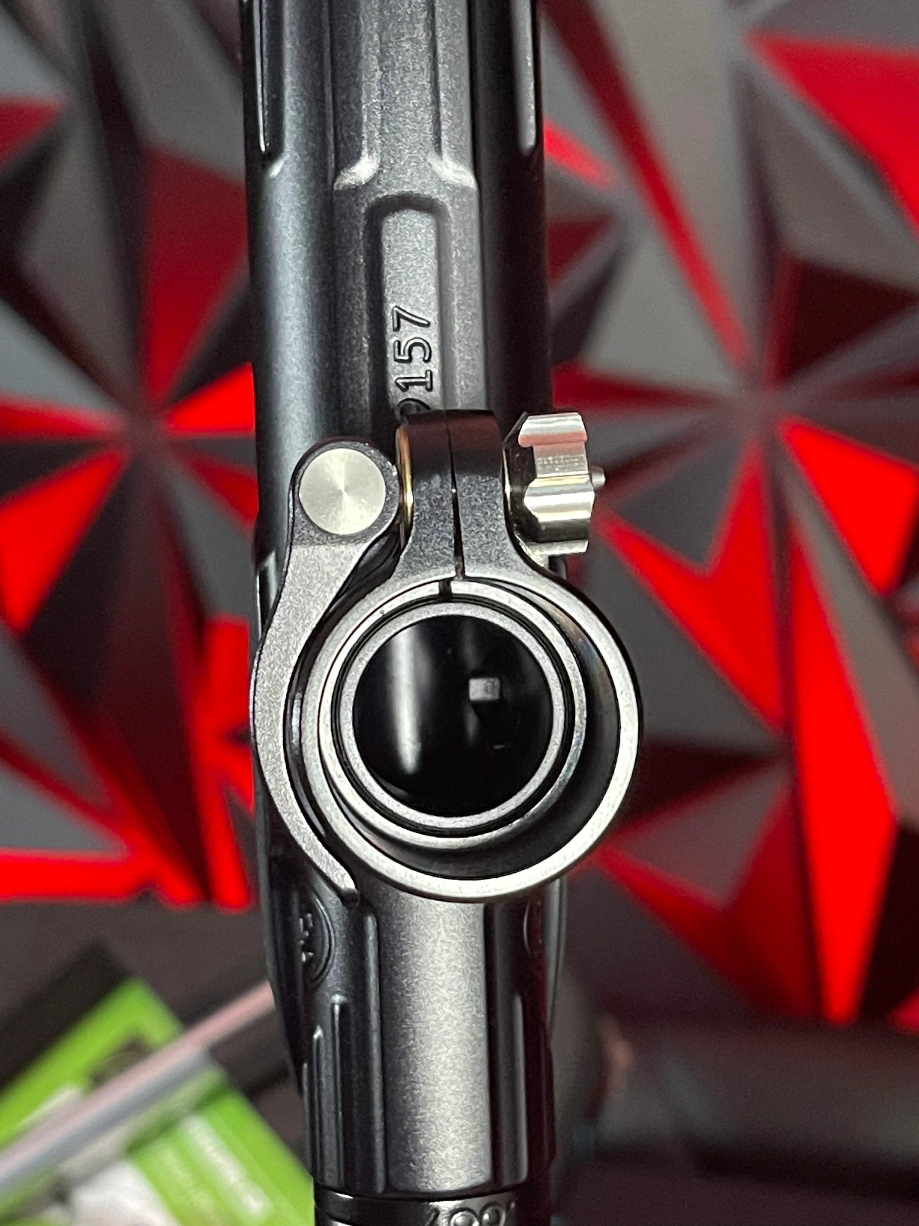 Used Infamous / Planet Eclipse CS2 Paintball Gun - Black w/ Earth Grip Kit, Full FL Kit, 4 Triggers, & American Flag Eye Covers - Image 9