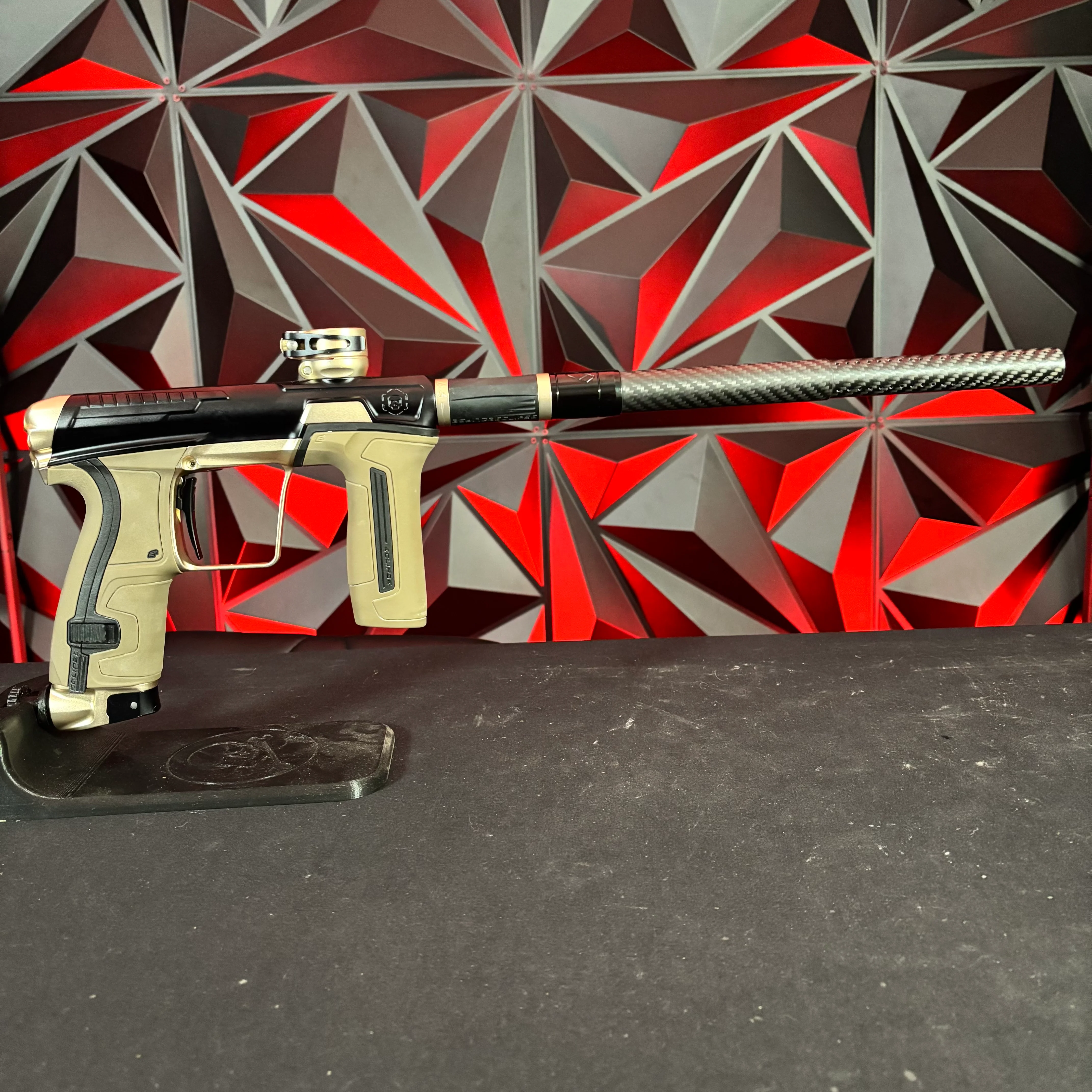 Used Infamous/Planet Eclipse CS2 Paintball Gun - Black/Sandstone w/ FDE grips - Image 6