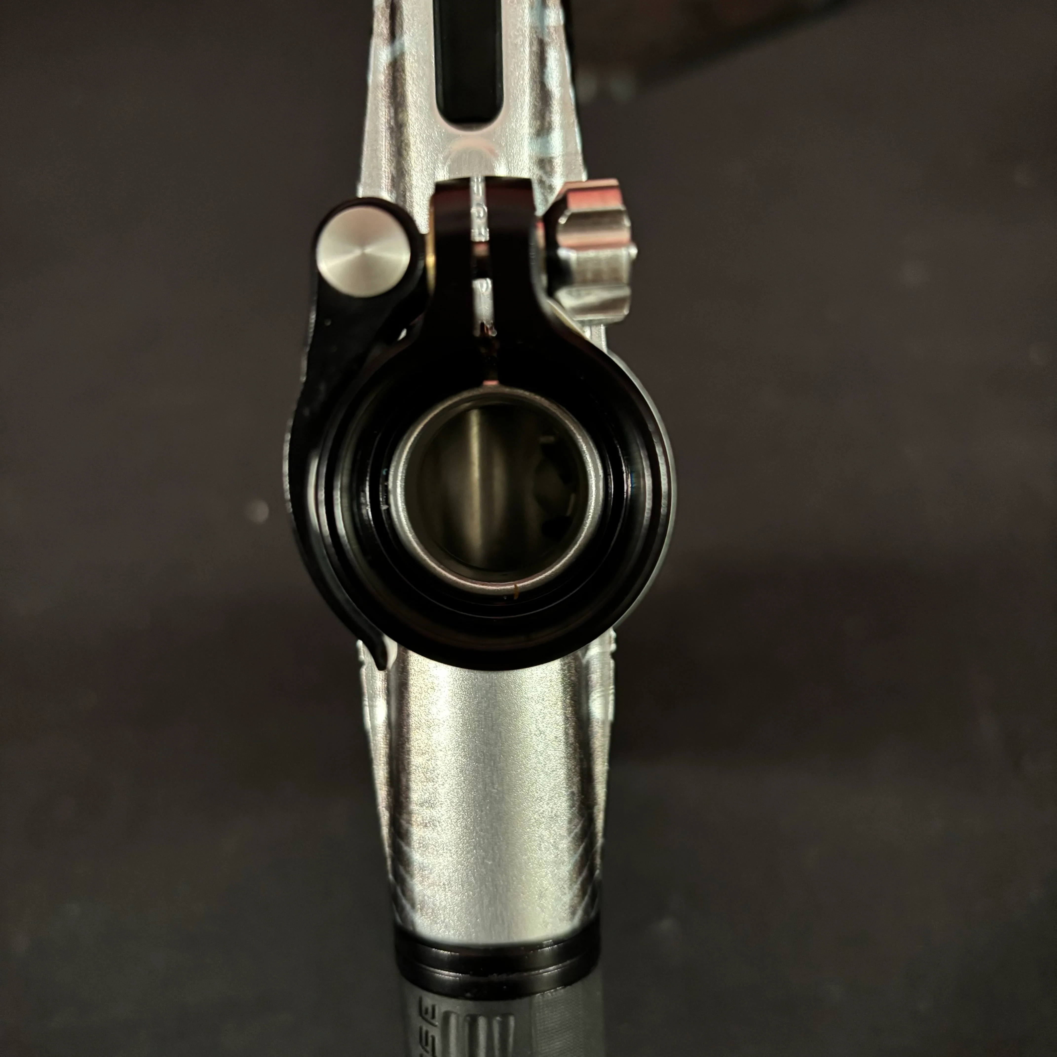 Used Infamous/Planet Eclipse LV2 Paintball Gun - Black/Grey Reaper w/Infamous Deuce Trigger & 2 PWR Inserts - Image 9