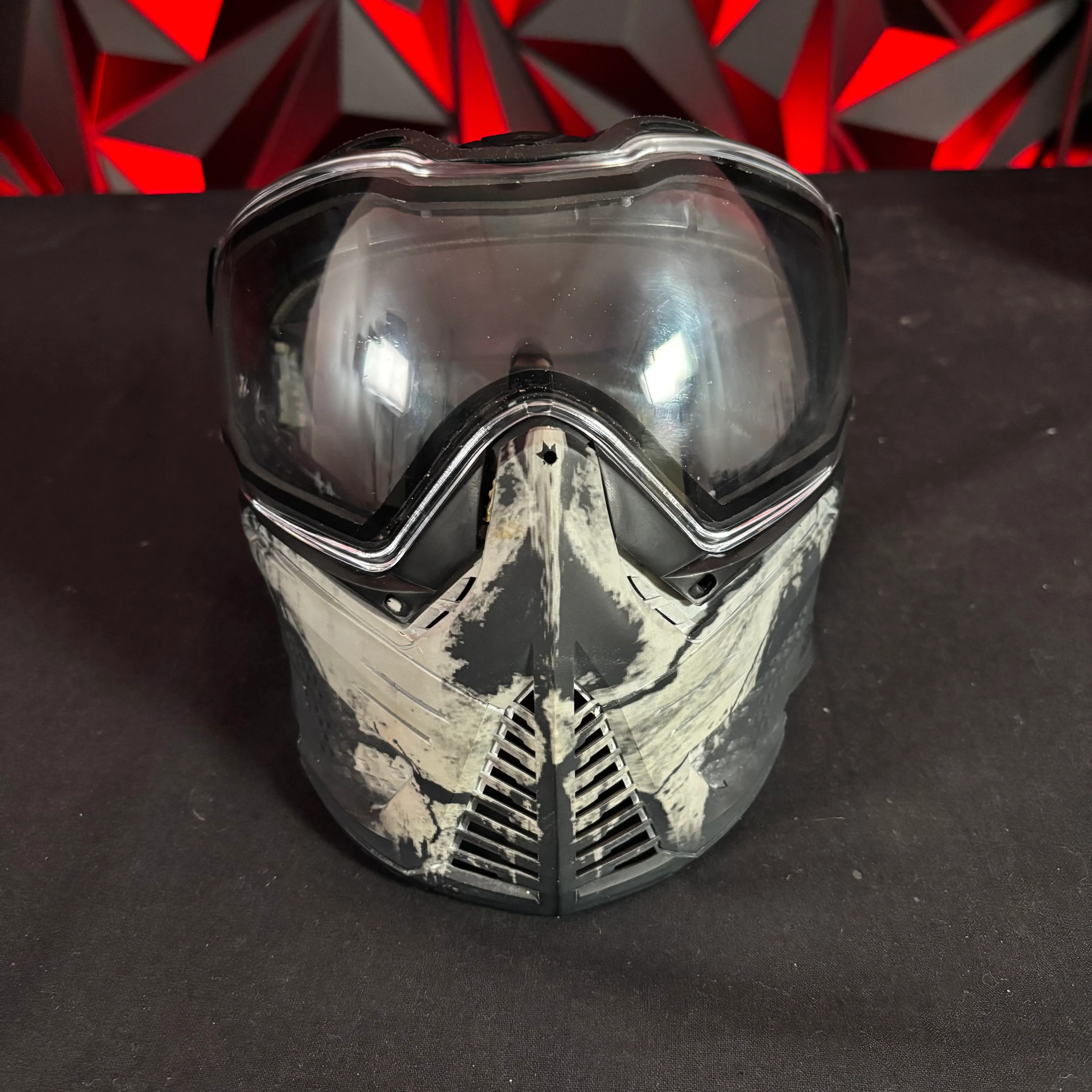 Used Infamous Push Paintball Goggle - White Skull - Image 2