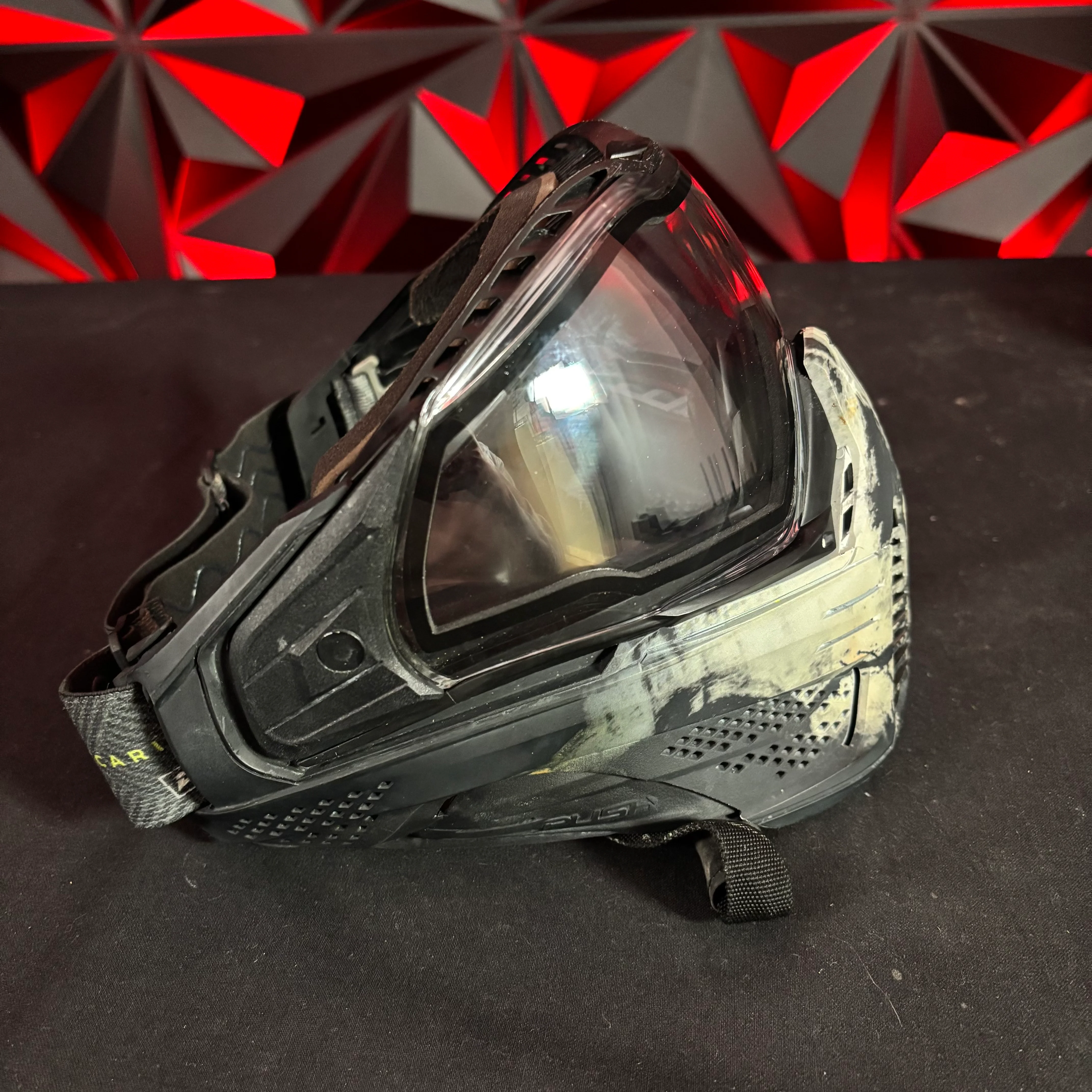 Used Infamous Push Paintball Goggle - White Skull - Image 3