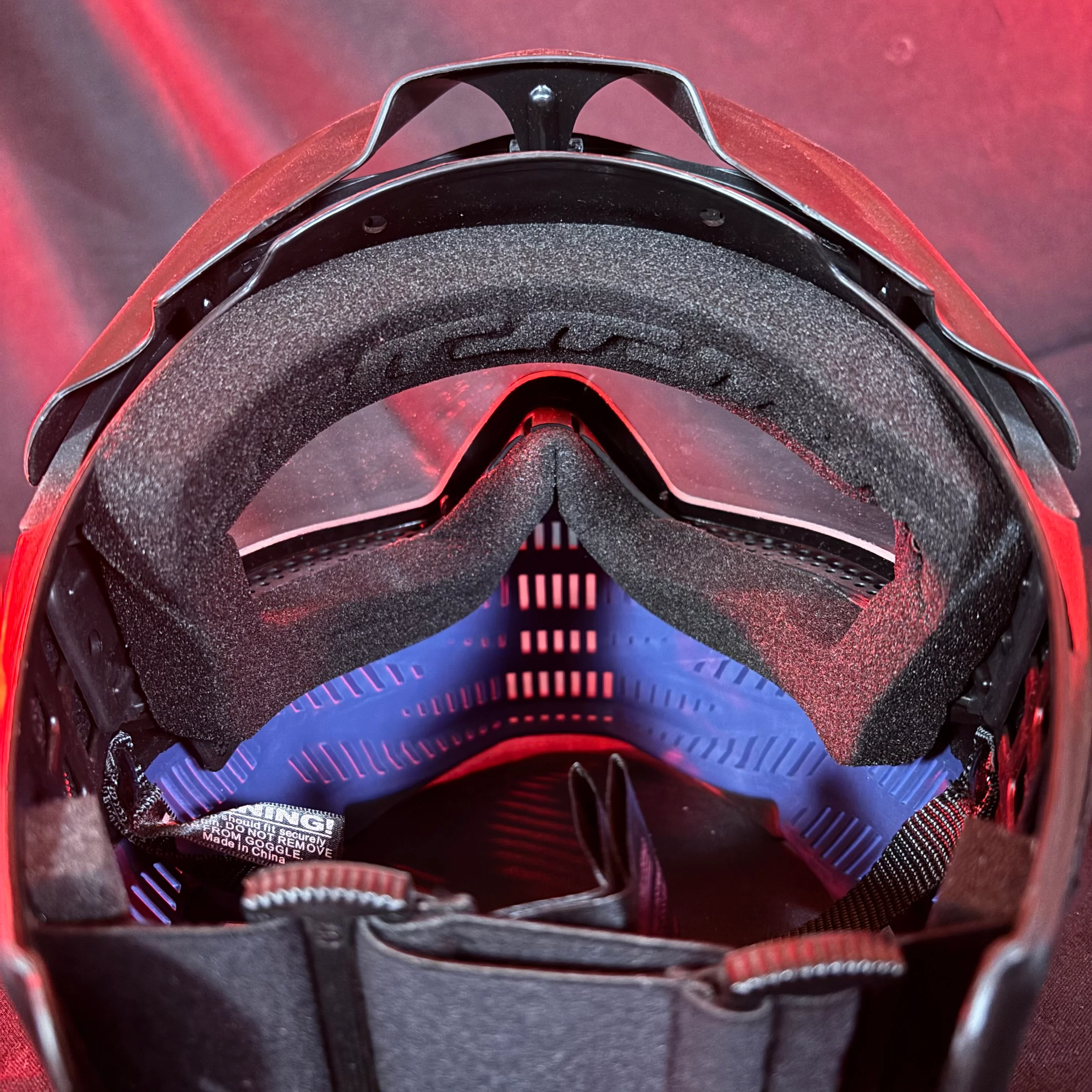Used JT Flex 8 Paintball Mask - Black/Blue w/ Black frames - Image 4