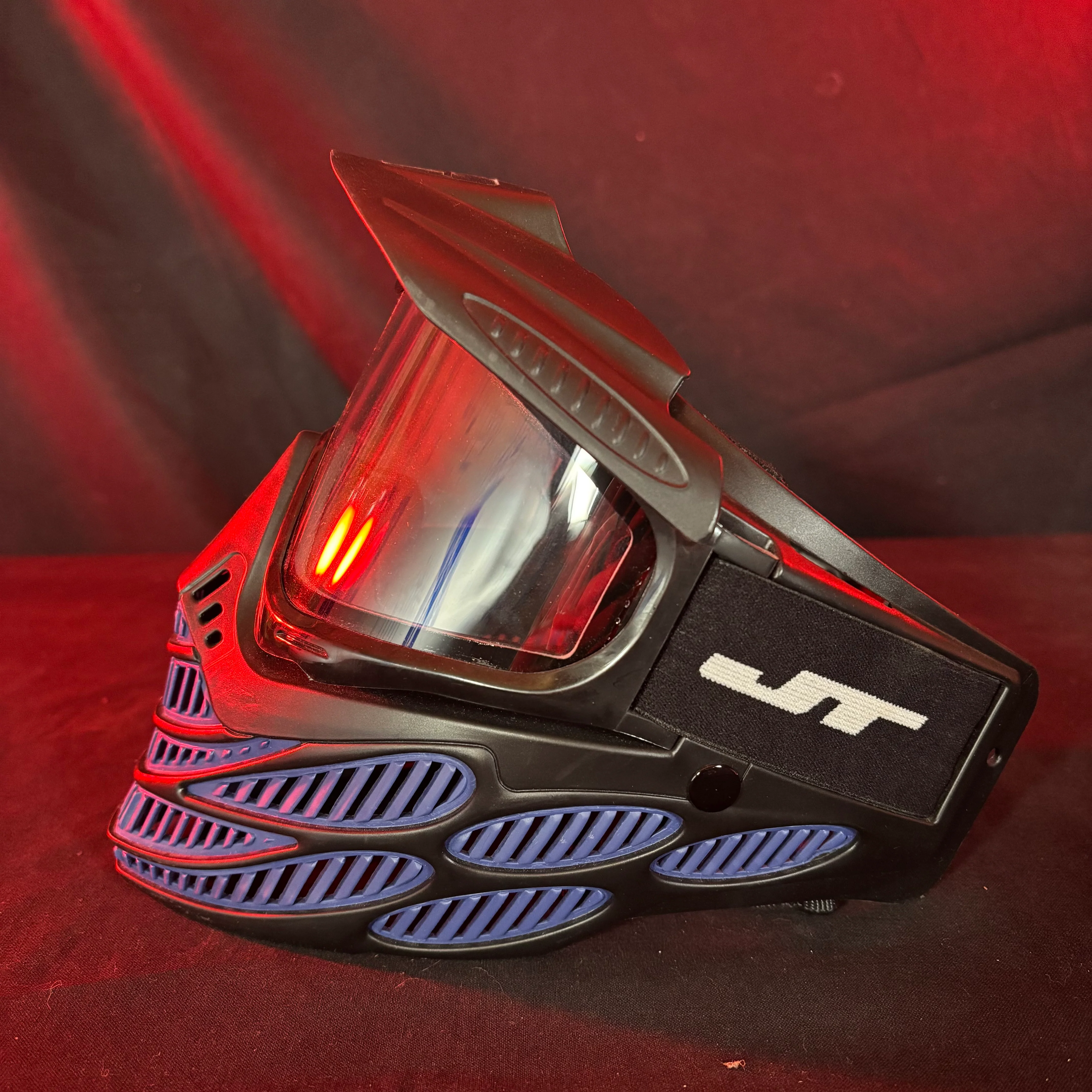 Used JT Flex 8 Paintball Mask - Black/Blue w/ Black frames - Image 5