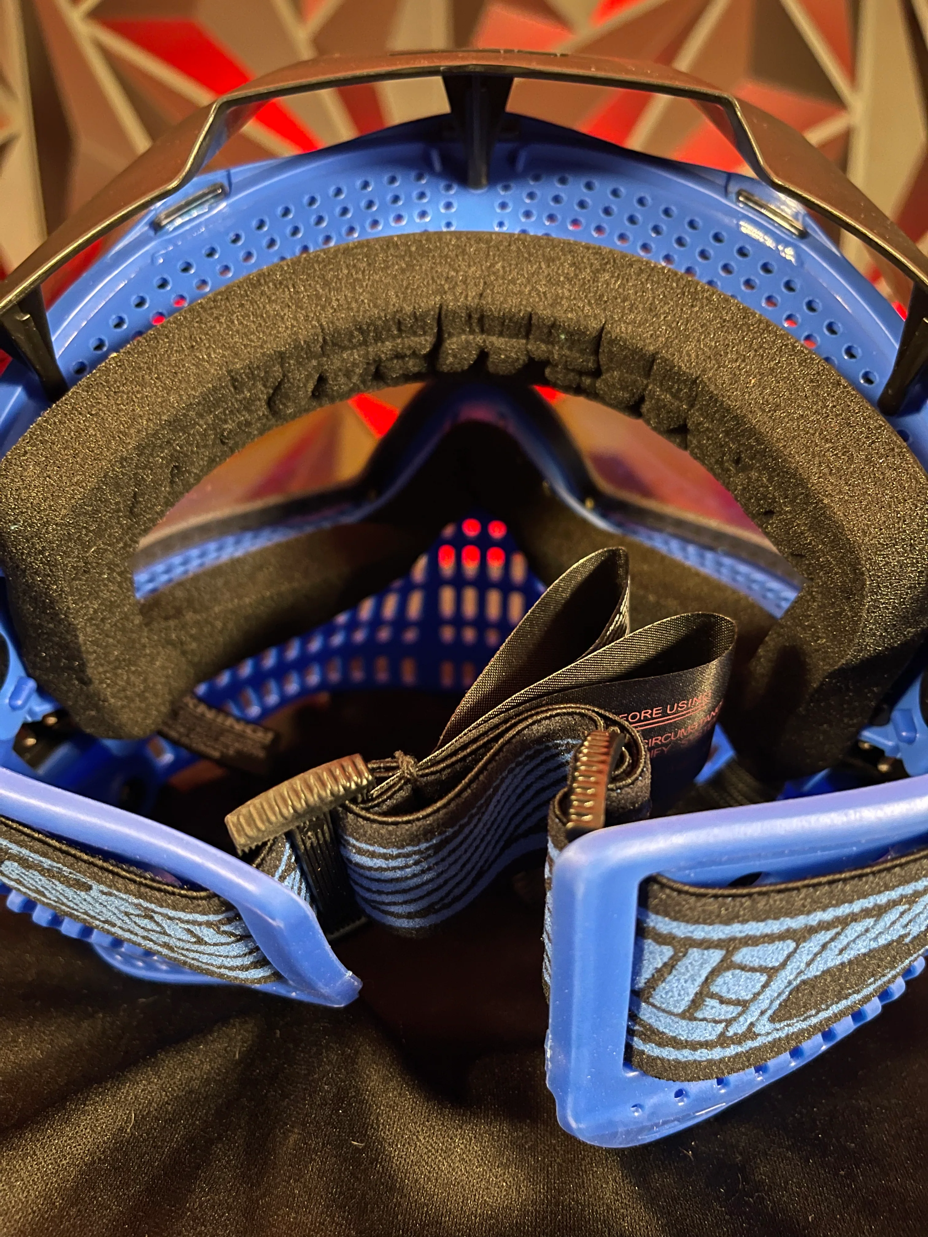 Used JT Proflex Mask - Black/Blue w/ Visor and Soft Goggle Bag - Image 5