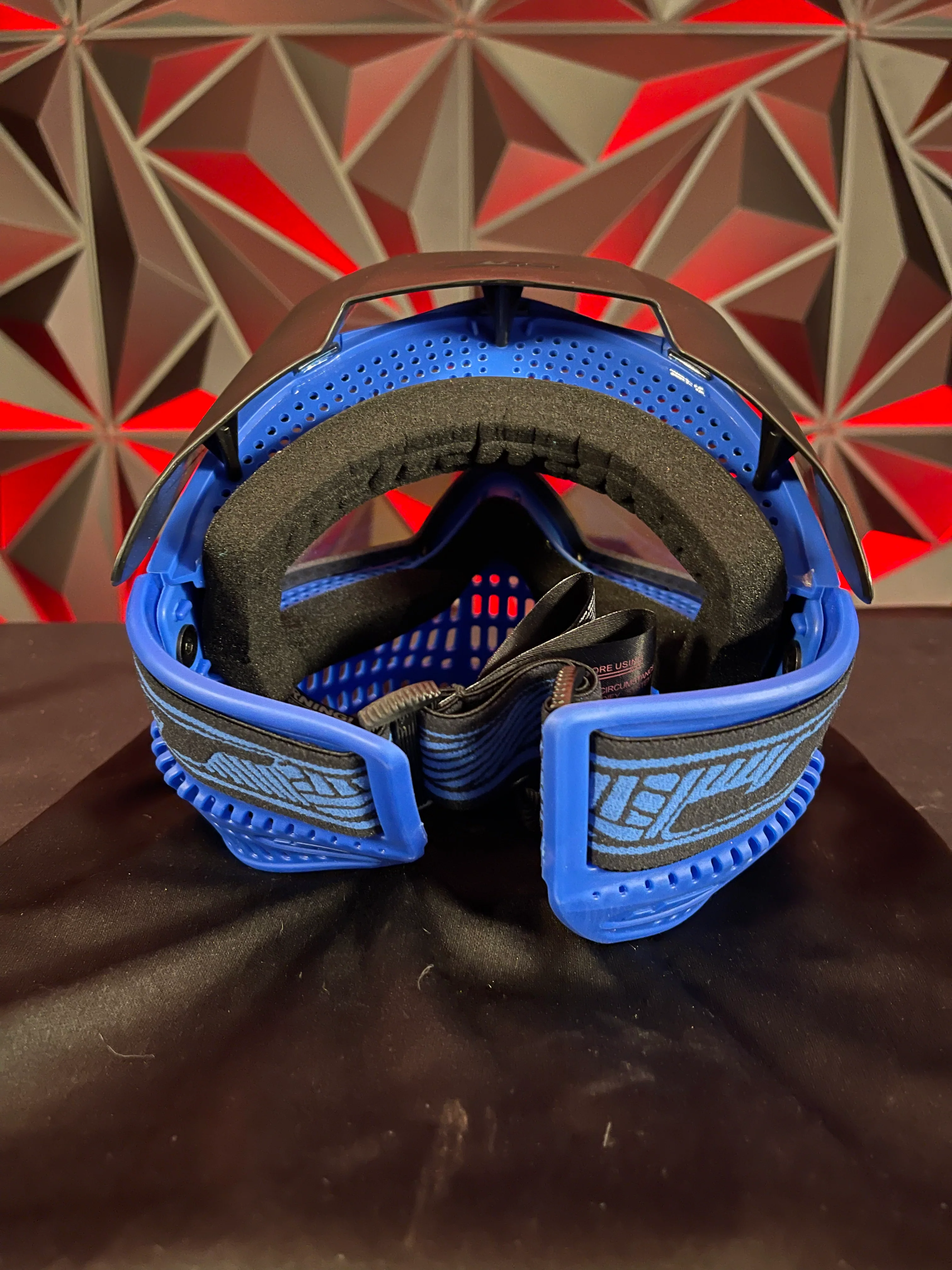 Used JT Proflex Mask - Black/Blue w/ Visor and Soft Goggle Bag - Image 6