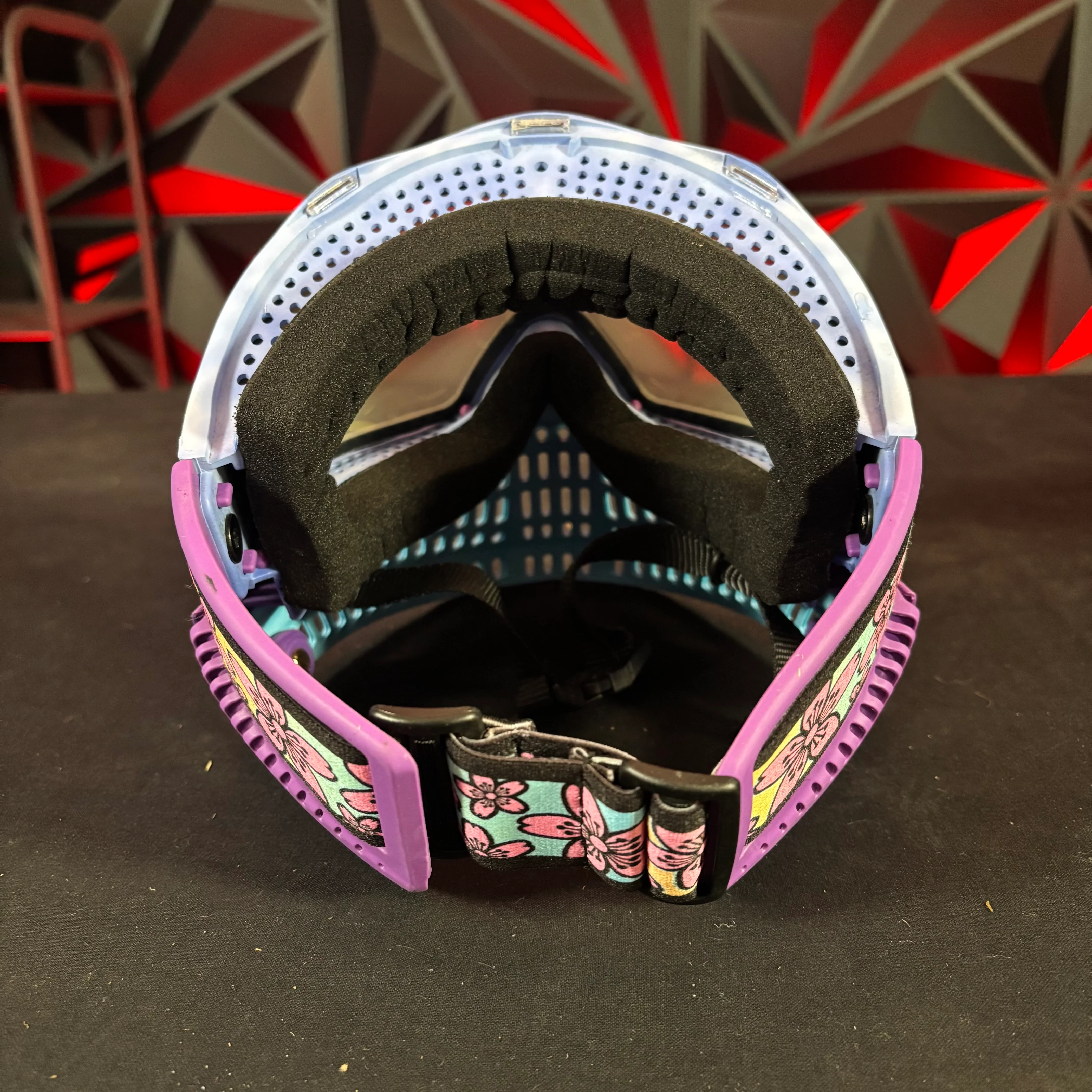 Used JT Proflex Paintball Mask - Custom #11 Purple tie dye Frame /w Light blue to purple Bottoms and Purple ears *Custom* - Image 4