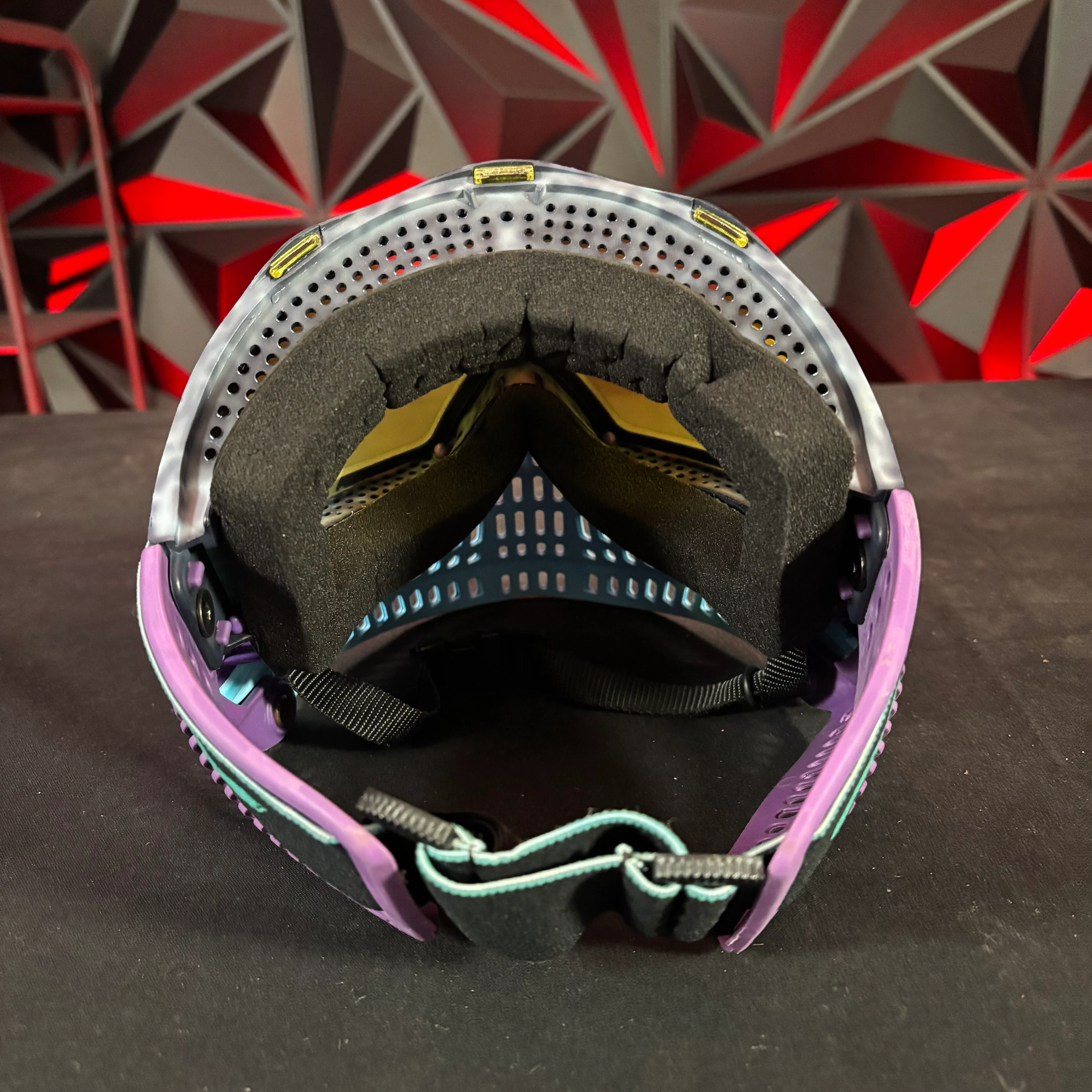 Used JT Proflex Paintball Mask - Custom #12 Dark blue tie dye Frame /w Light blue to purple Bottoms and Purple ears *Custom* - Image 5
