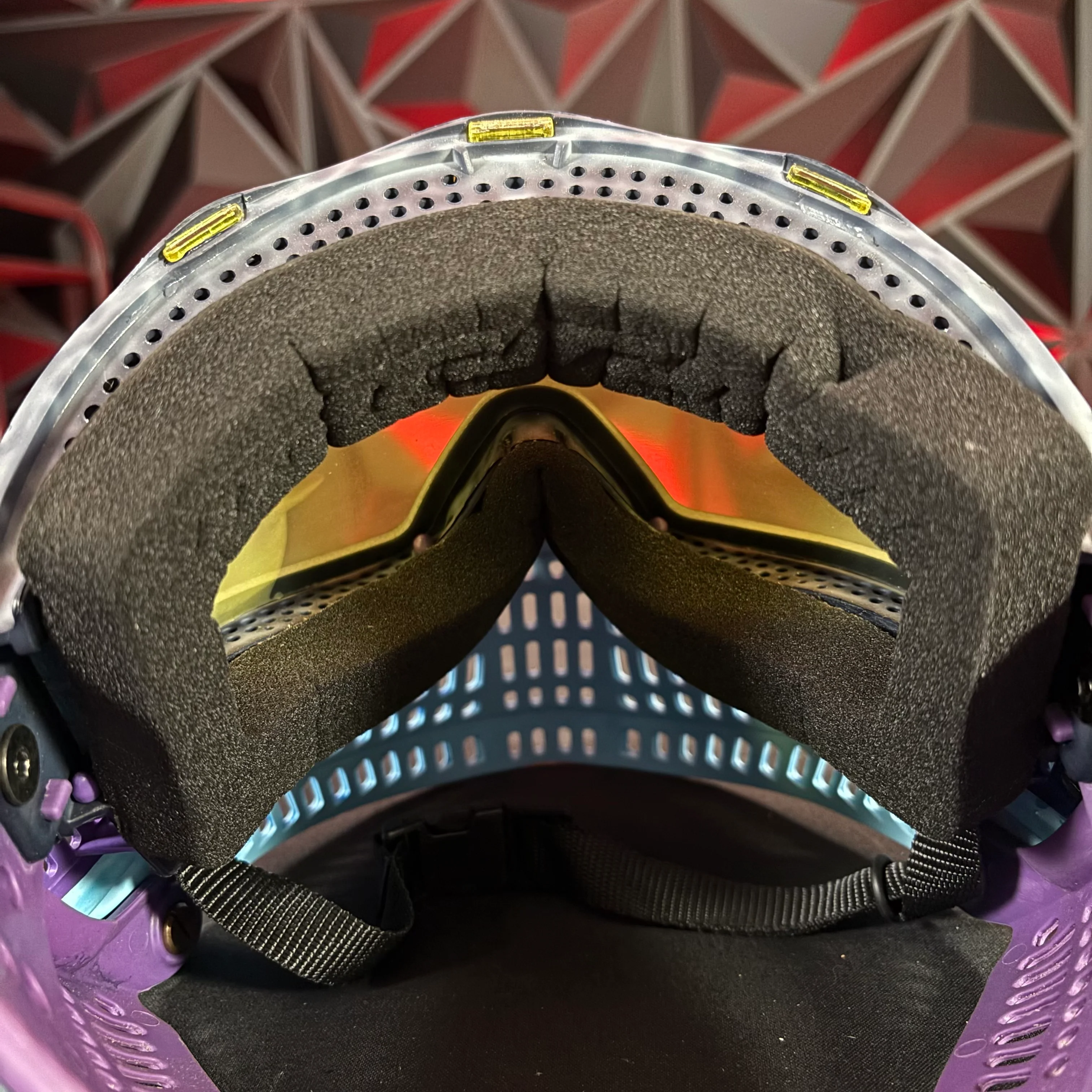 Used JT Proflex Paintball Mask - Custom #12 Dark blue tie dye Frame /w Light blue to purple Bottoms and Purple ears *Custom* - Image 6