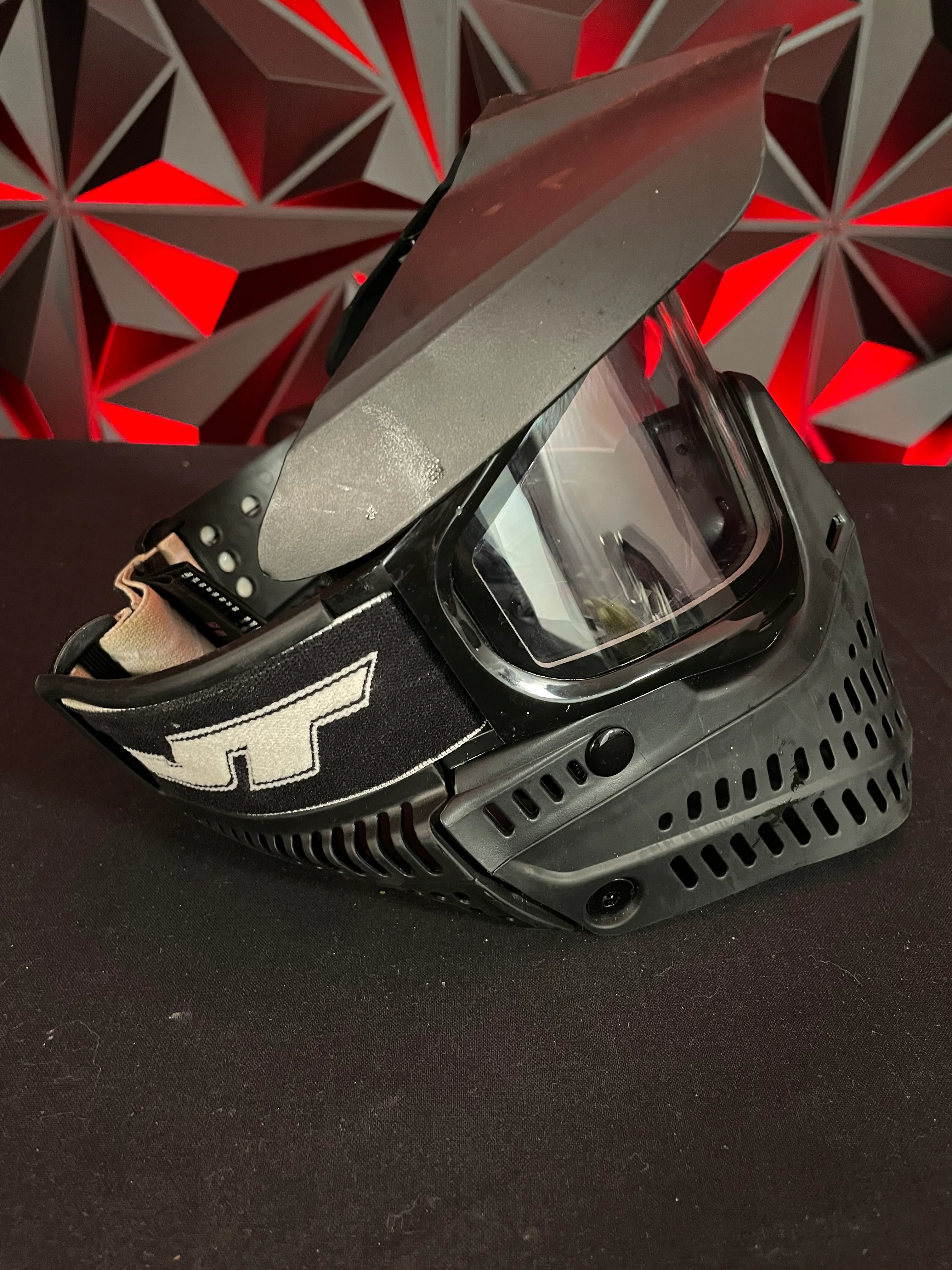 Used JT Proflex Paintball Mask - Black w/ Visor - Image 2