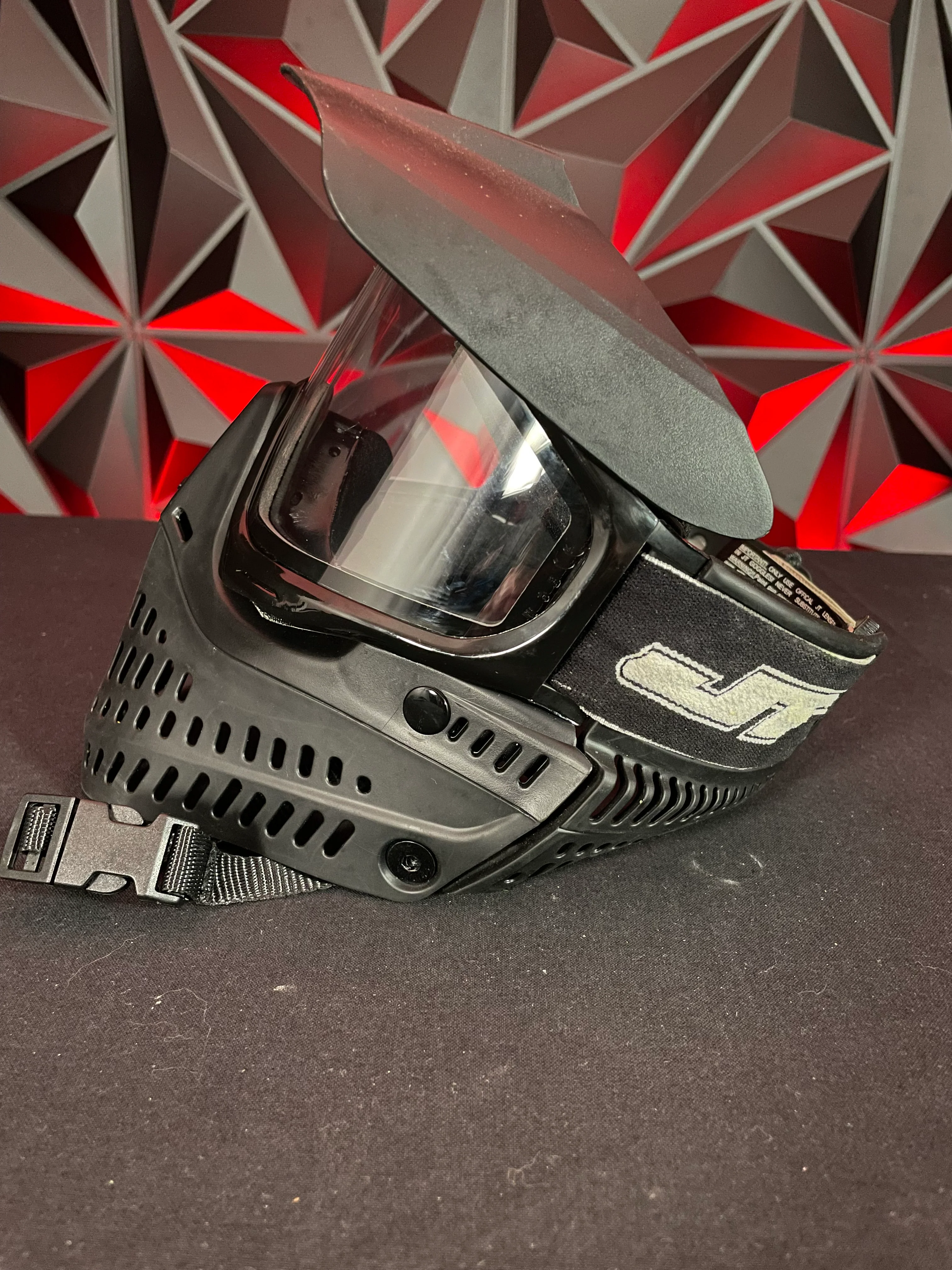 Used JT Proflex Paintball Mask - Black w/ Visor - Image 3