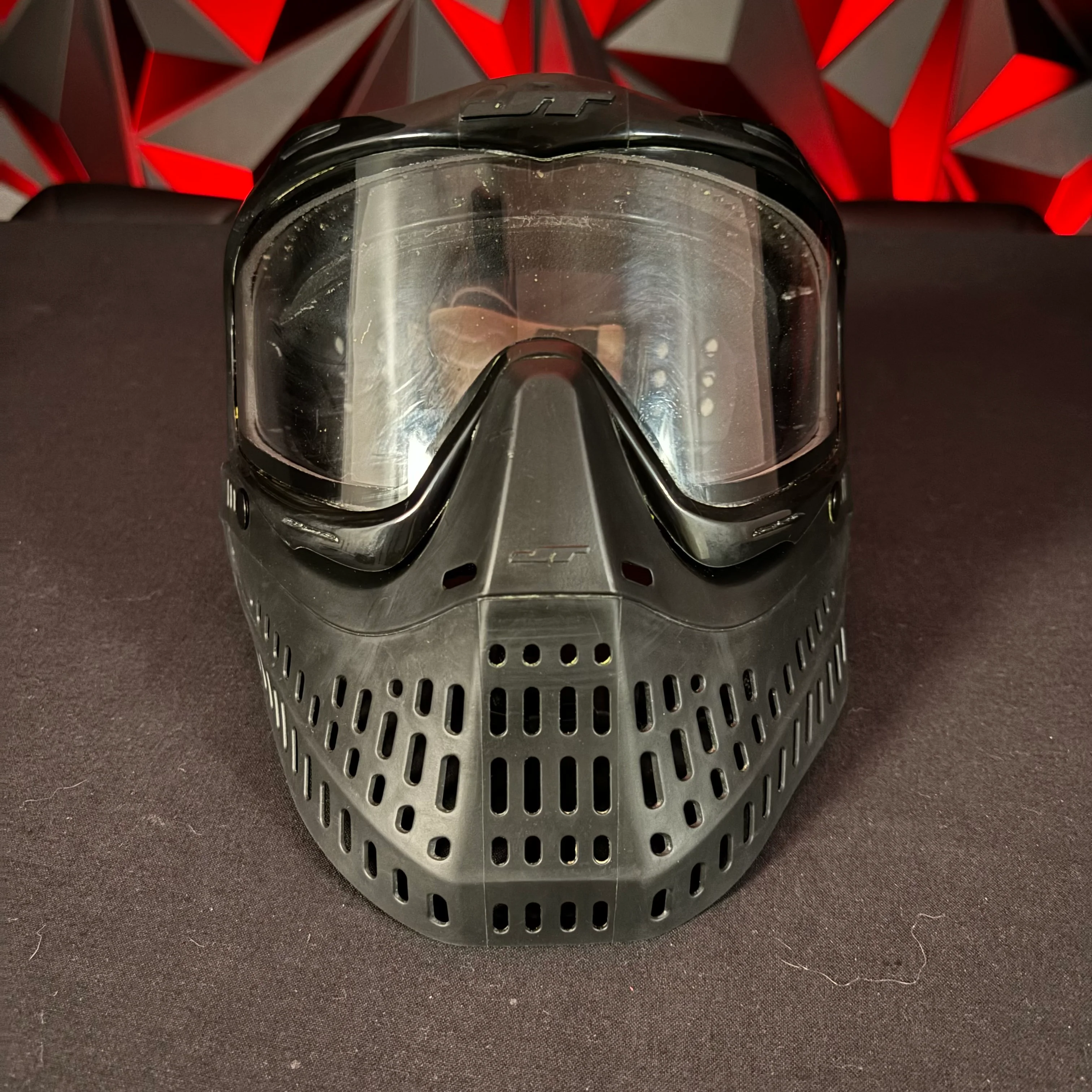 Used JT Proflex Paintball Mask -  Black w/Visor and Soft Goggle Bag - Image 2