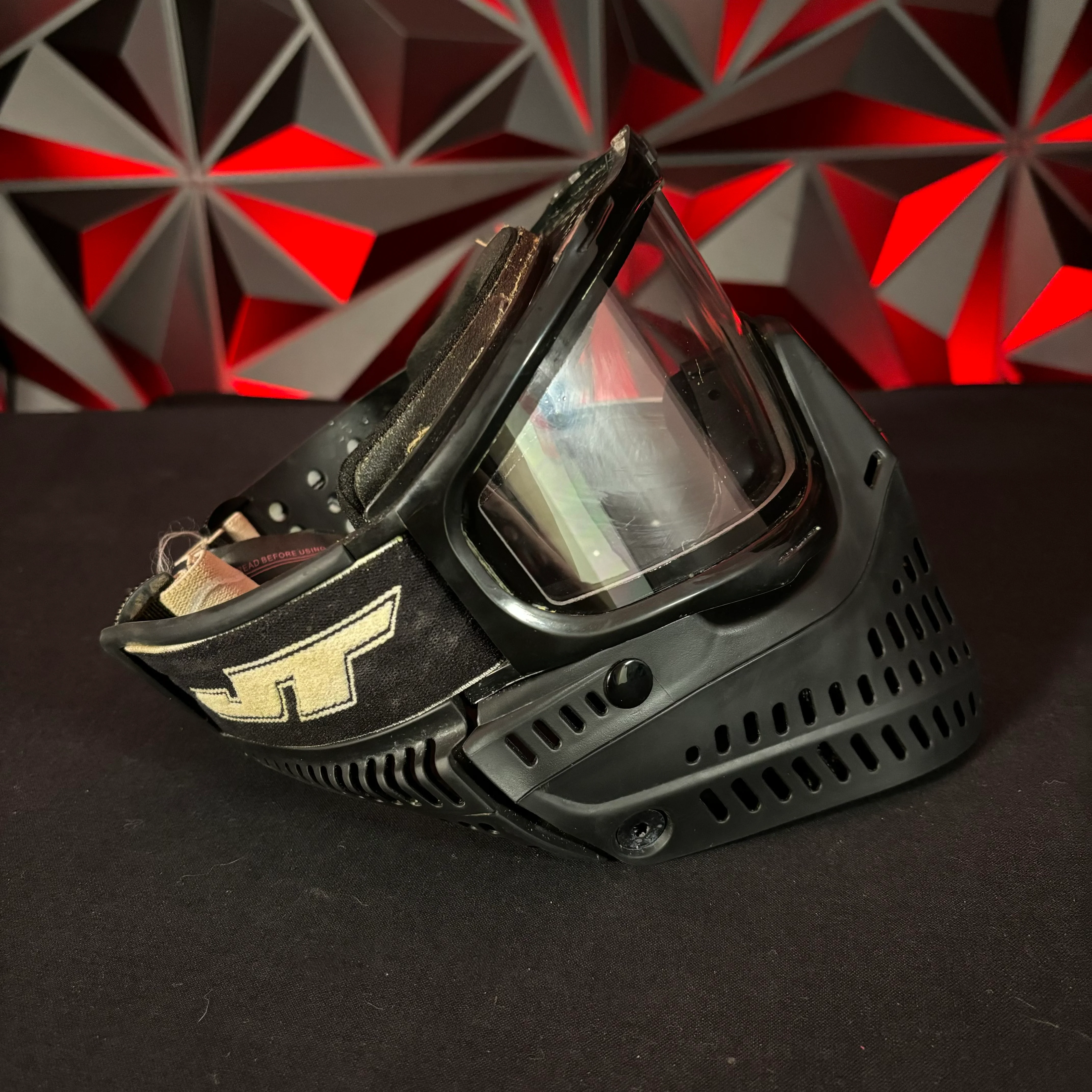 Used JT Proflex Paintball Mask -  Black w/Visor and Soft Goggle Bag - Image 3