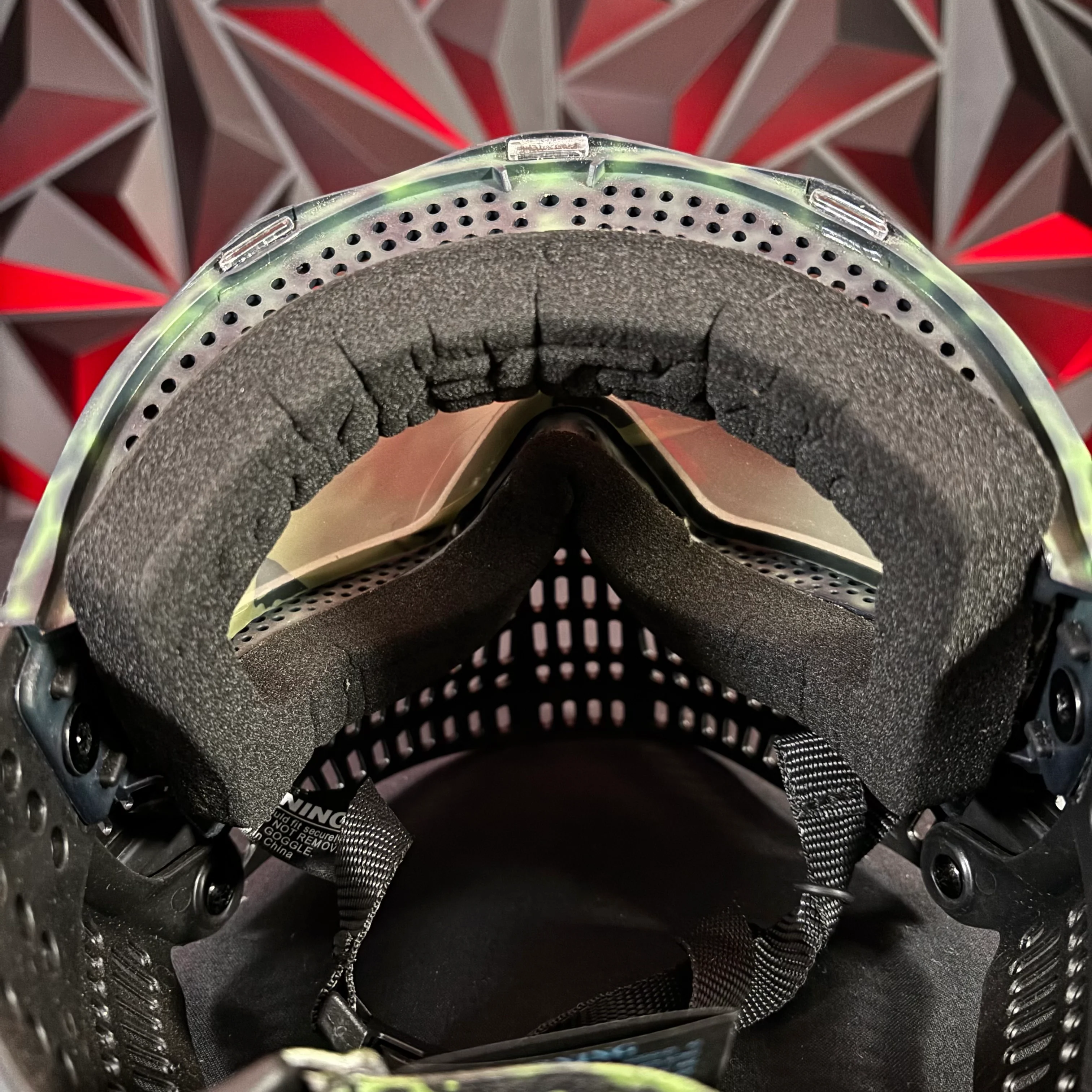 Used JT Proflex Paintball Mask - Custom #6 Green Tie dye /w Black bottoms and black ears *Custom* - Image 5