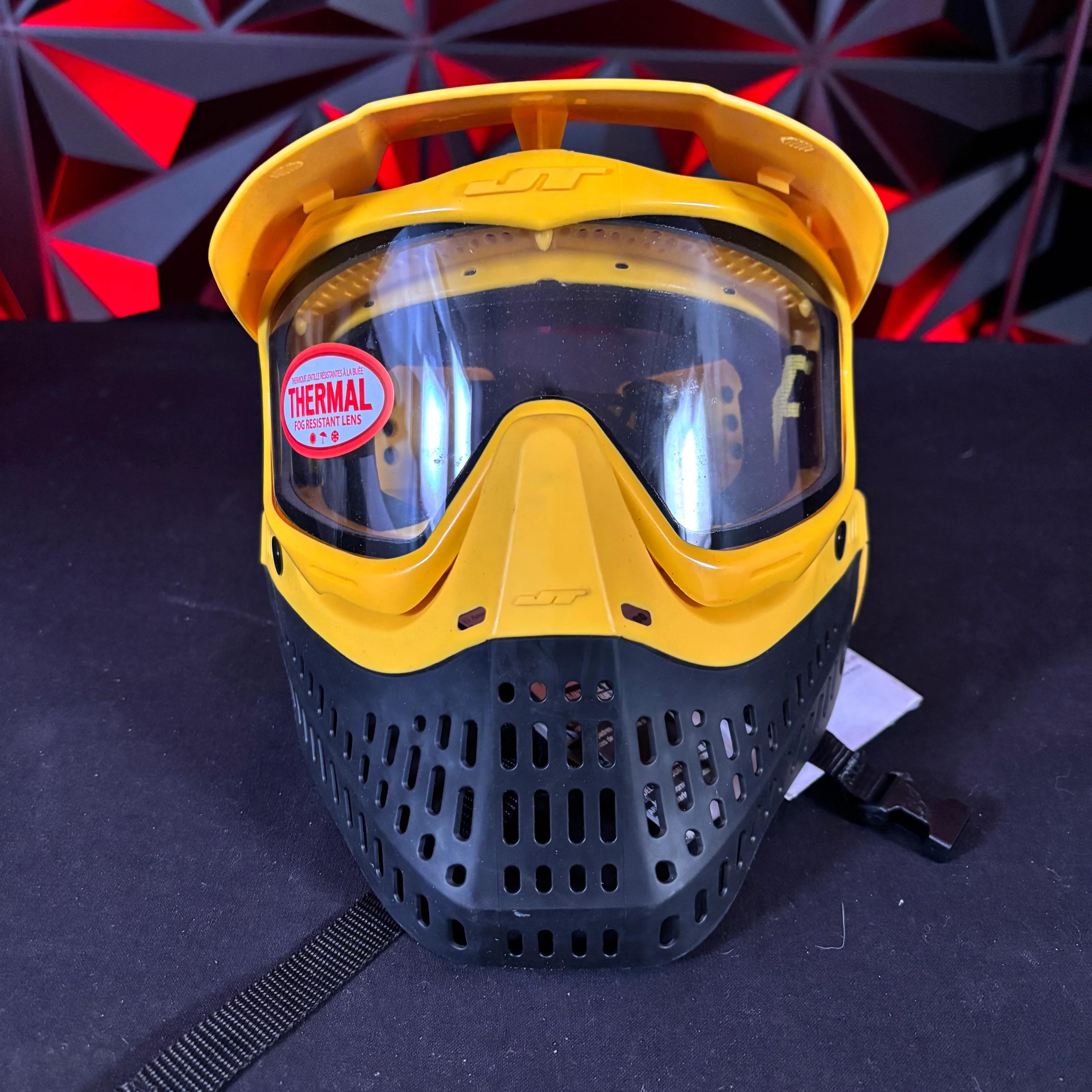 Used JT Proflex Paintball Mask - Yellow/Black Referee Edition - Image 2