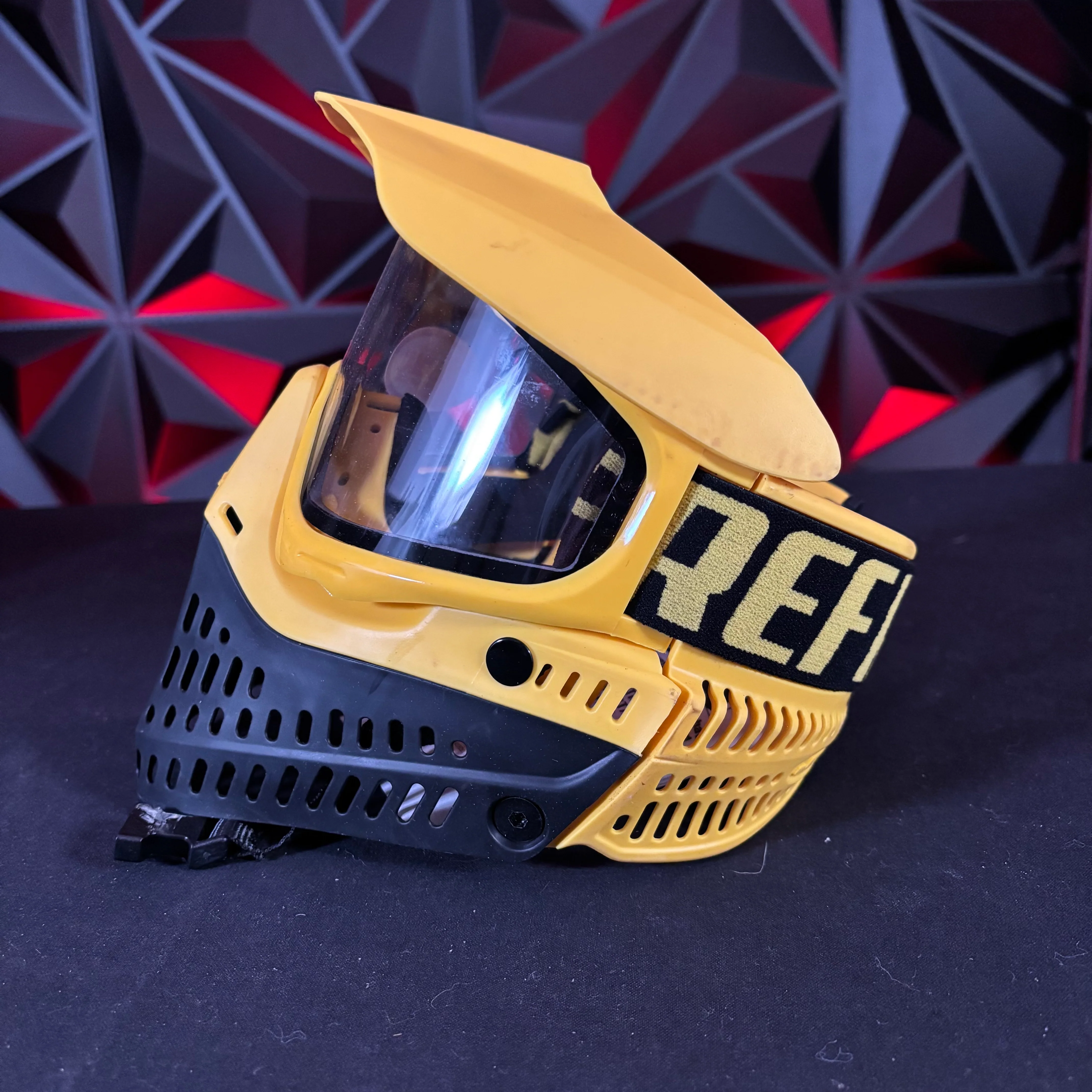 Used JT Proflex Paintball Mask - Yellow/Black Referee Edition - Image 6