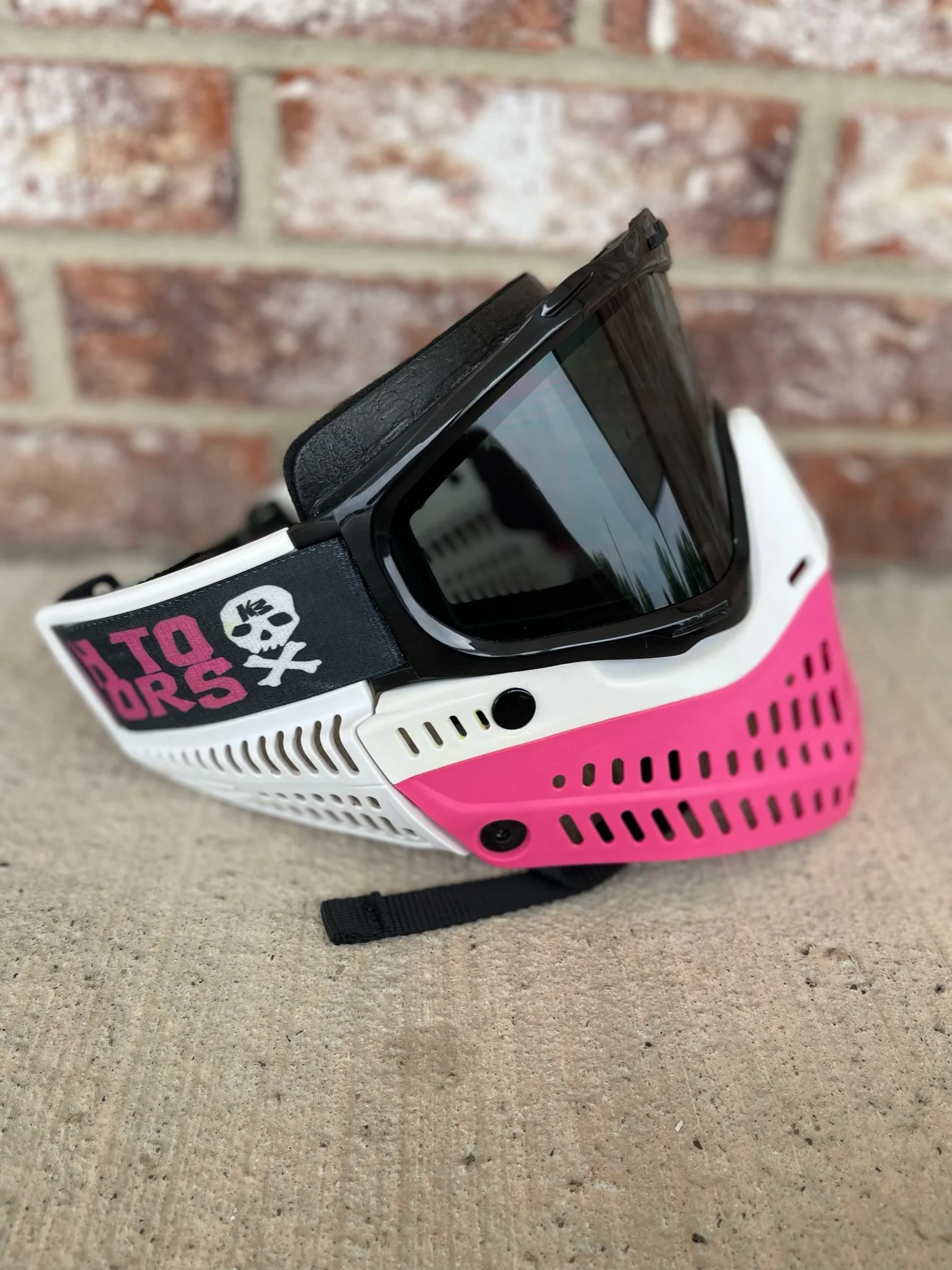 Used JT Proflex Paintball Mask - Custom Build - Black/Pink/White - Image 2