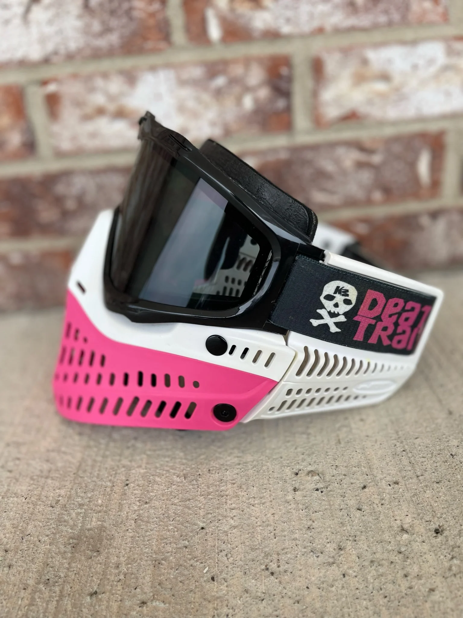 Used JT Proflex Paintball Mask - Custom Build - Black/Pink/White - Image 3