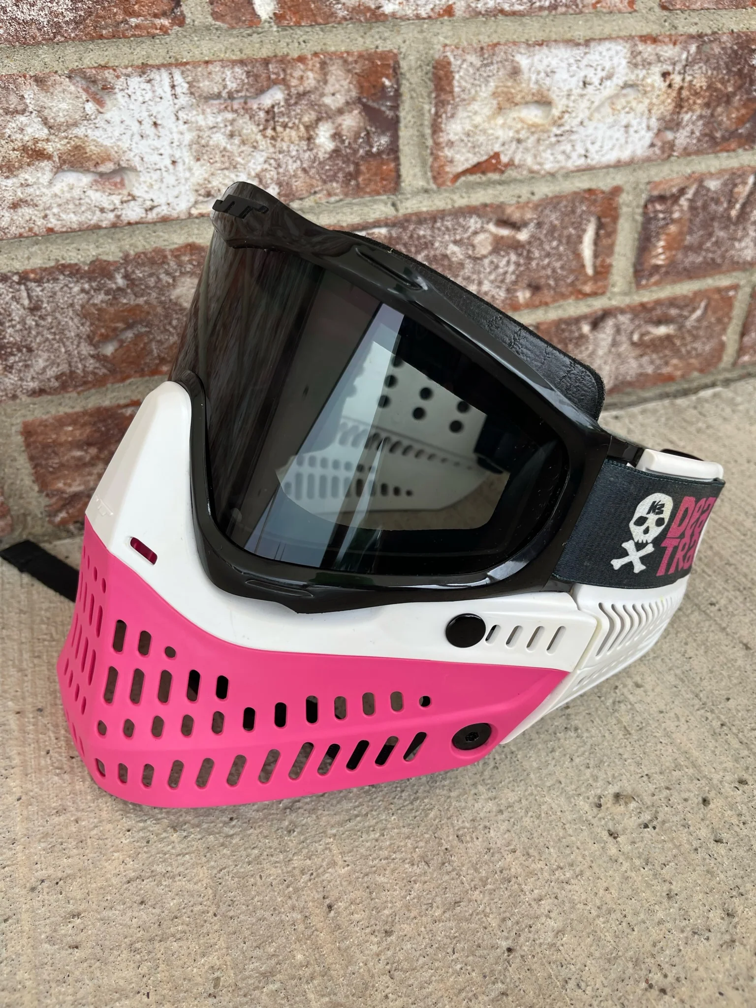 Used JT Proflex Paintball Mask - Custom Build - Black/Pink/White - Image 4